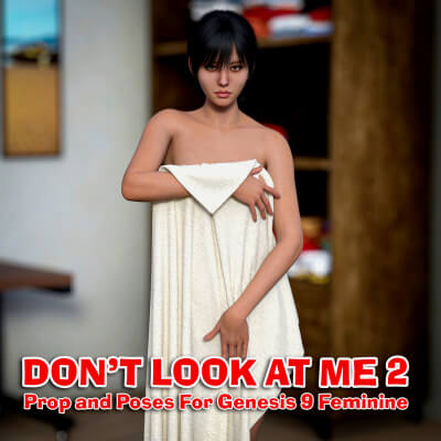 Dont Look at Me 2 Prop and Poses for Genesis 9 by gonzalesart