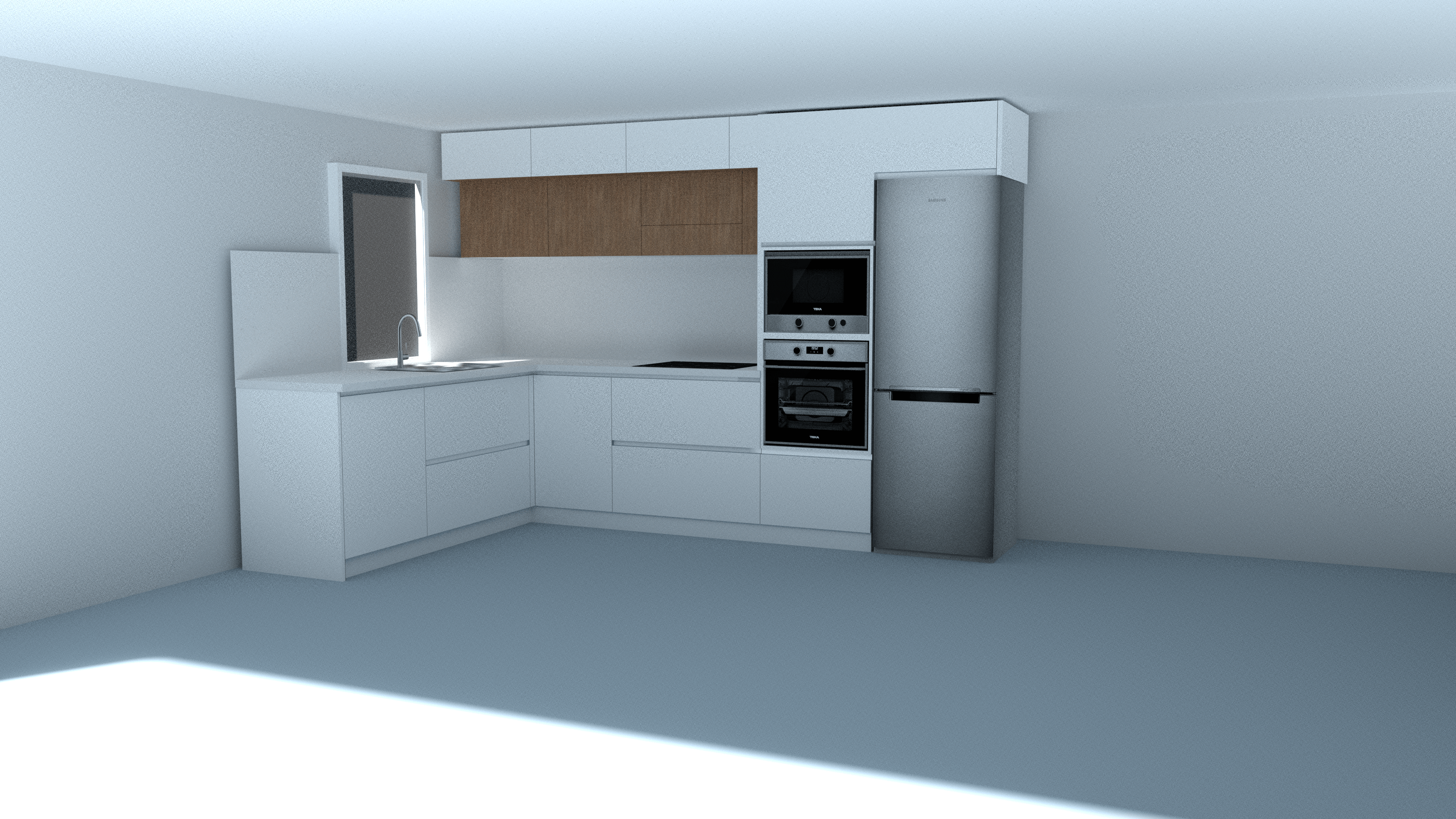 Kitchen 3D Render, Digital Art by gonzzzaloo99