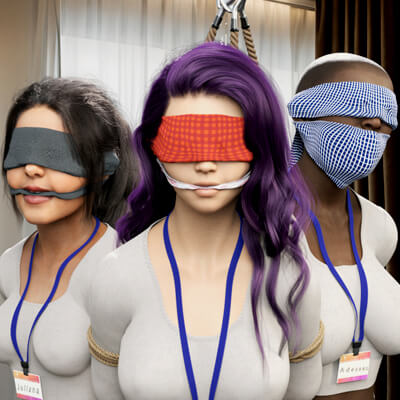 Cloth Blindfold for Genesis 8 Female by GrapeJuice3D