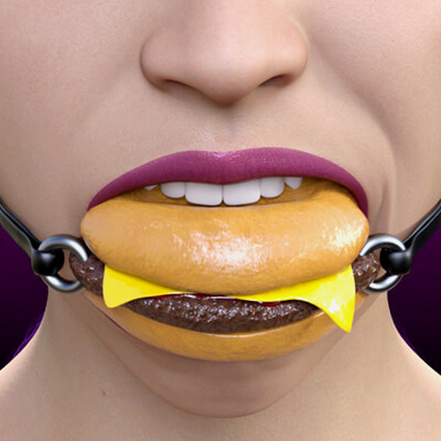 GagBurguer for Genesis 3 8 and 9 Female by GrapeJuice3D