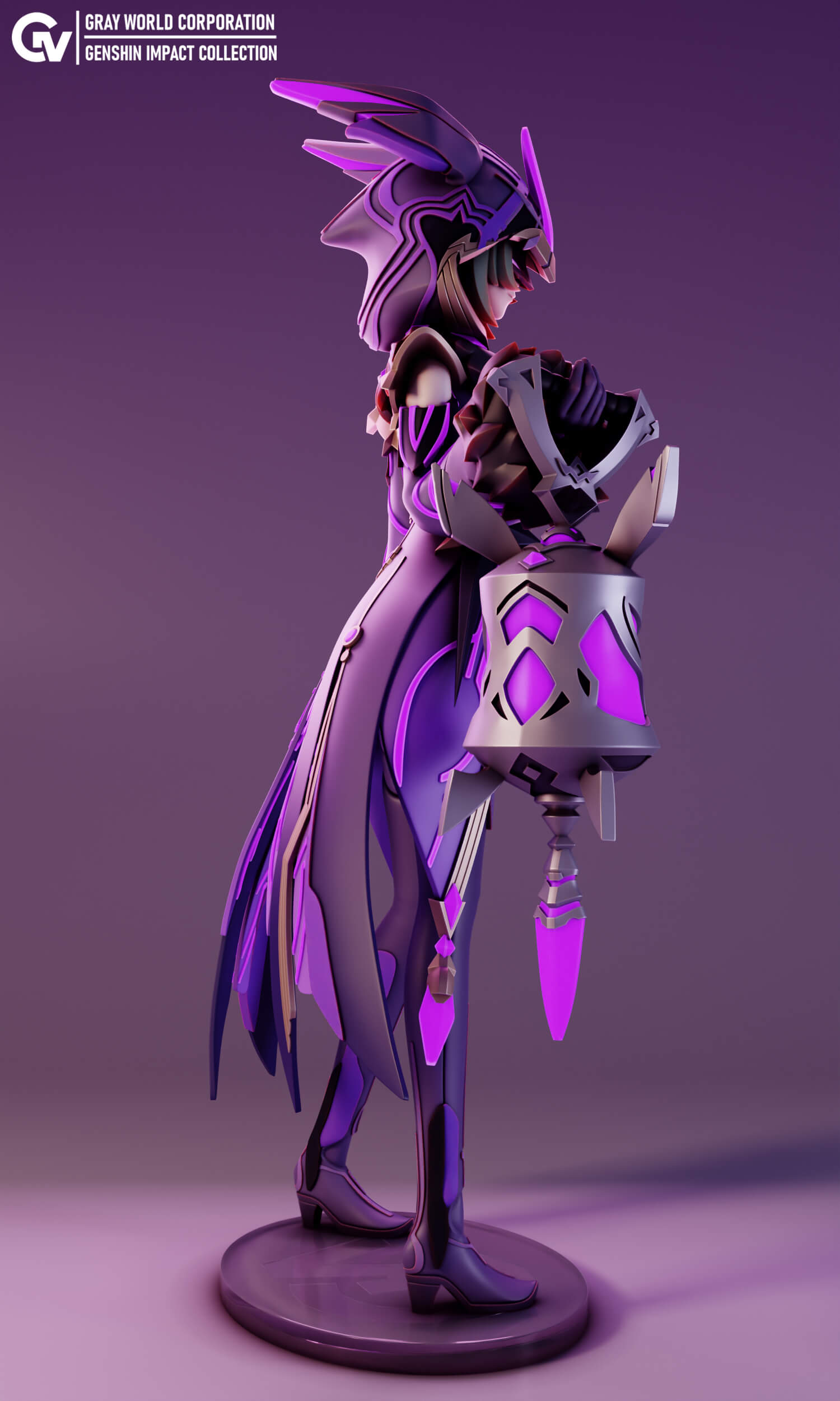 Fatui Cicin Mage Genshin Impact 3D Print Model by Gray