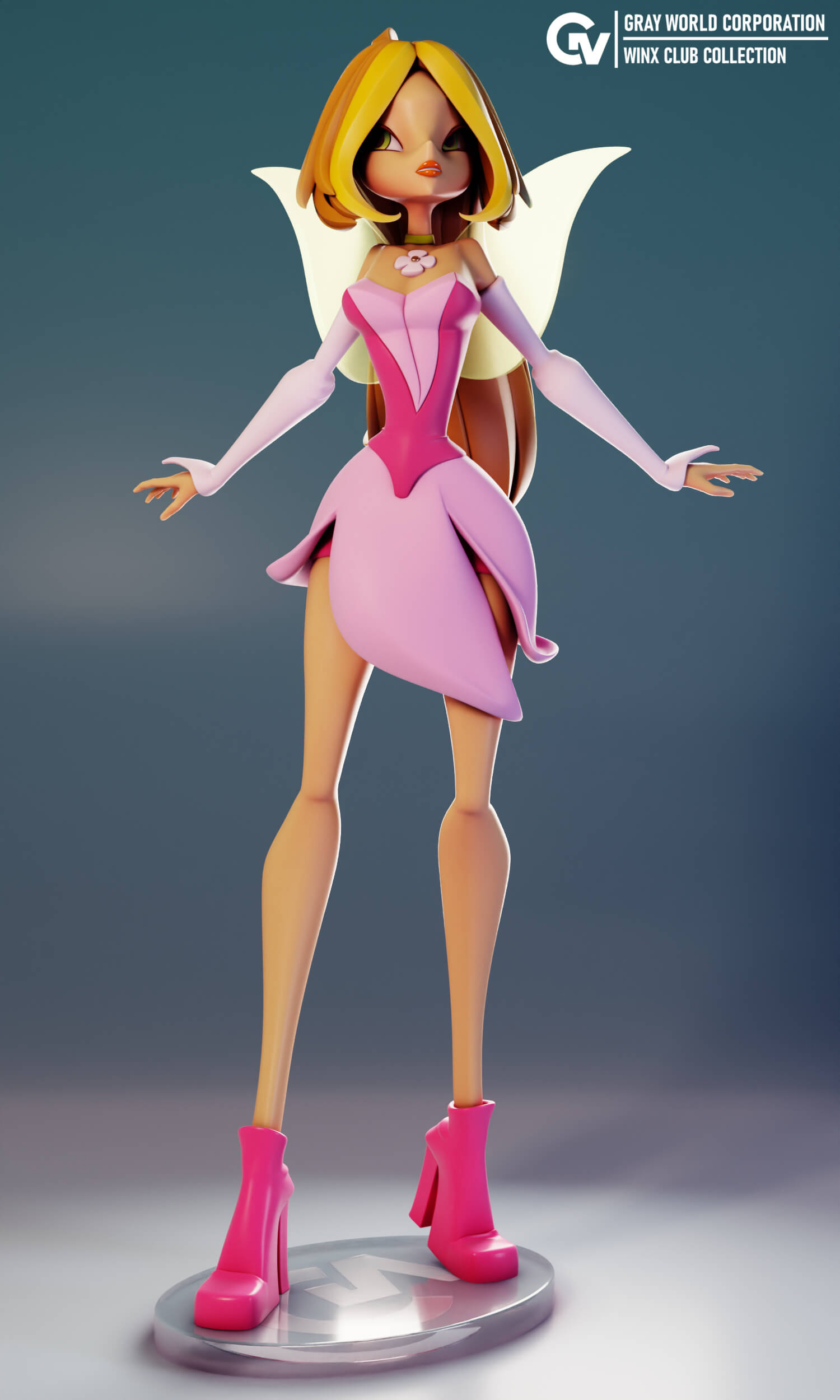 Flora Fairy Form - Winx Club 3D Model by Gray World Corporation