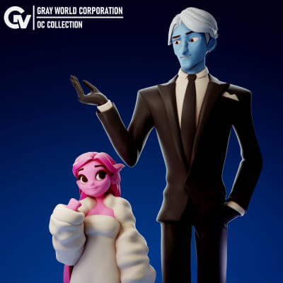 Hades and Persephone - Lore Olympus 3D Model by Gray World Corporation