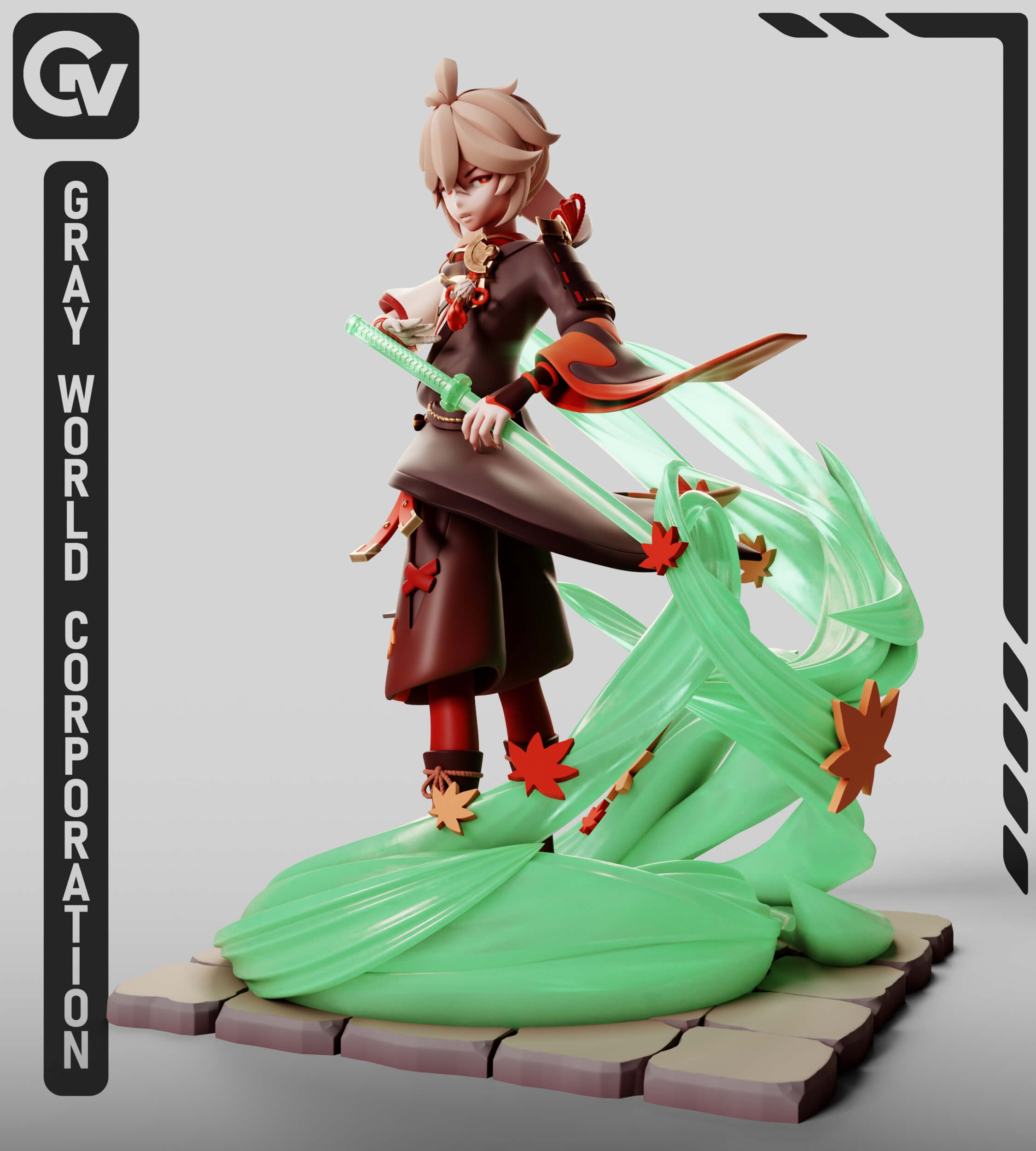 Kaedehara Kazuha - Genshin Impact 3D Model by Gray World Corporation