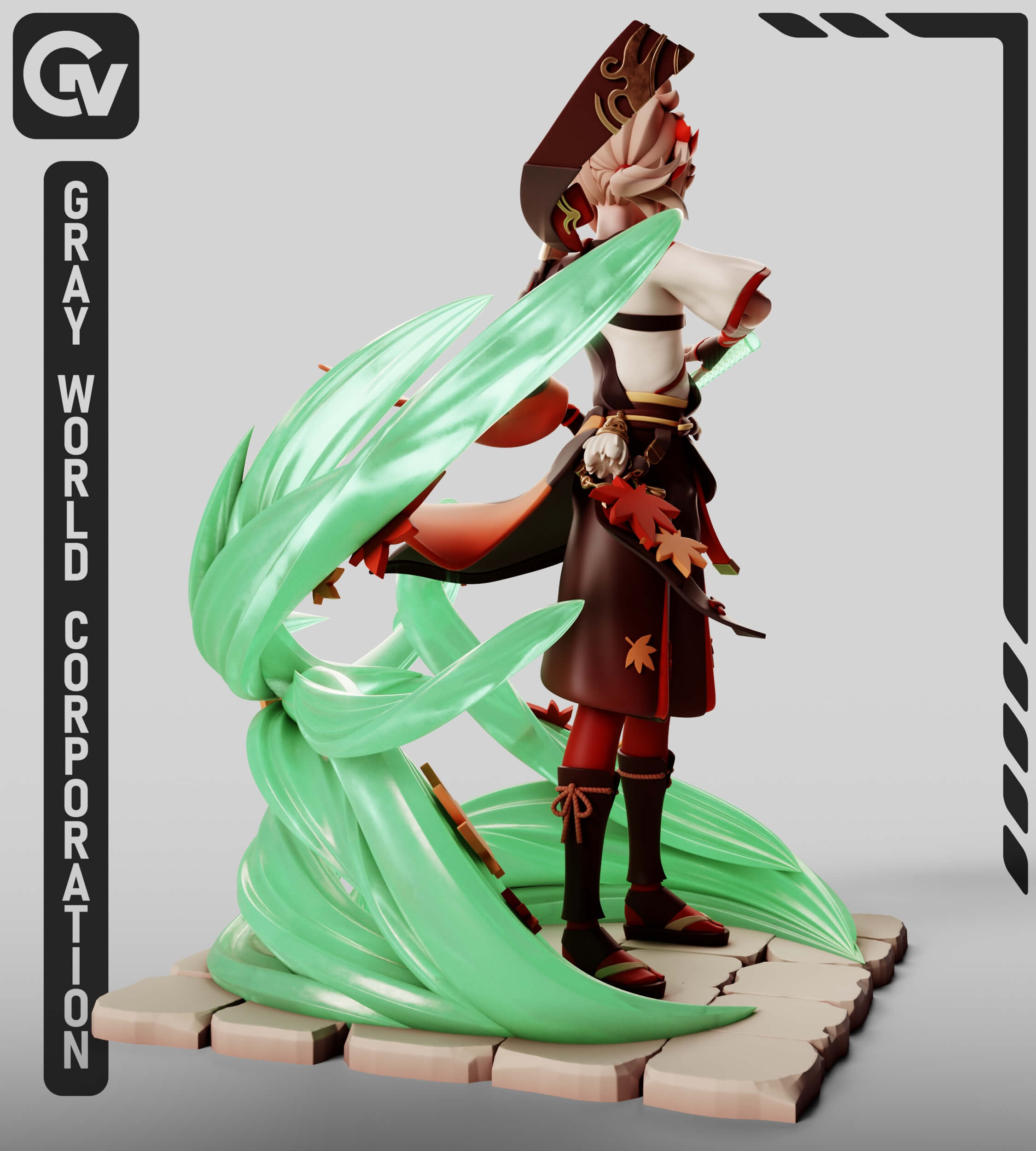 Kaedehara Kazuha - Genshin Impact 3D Model by Gray World