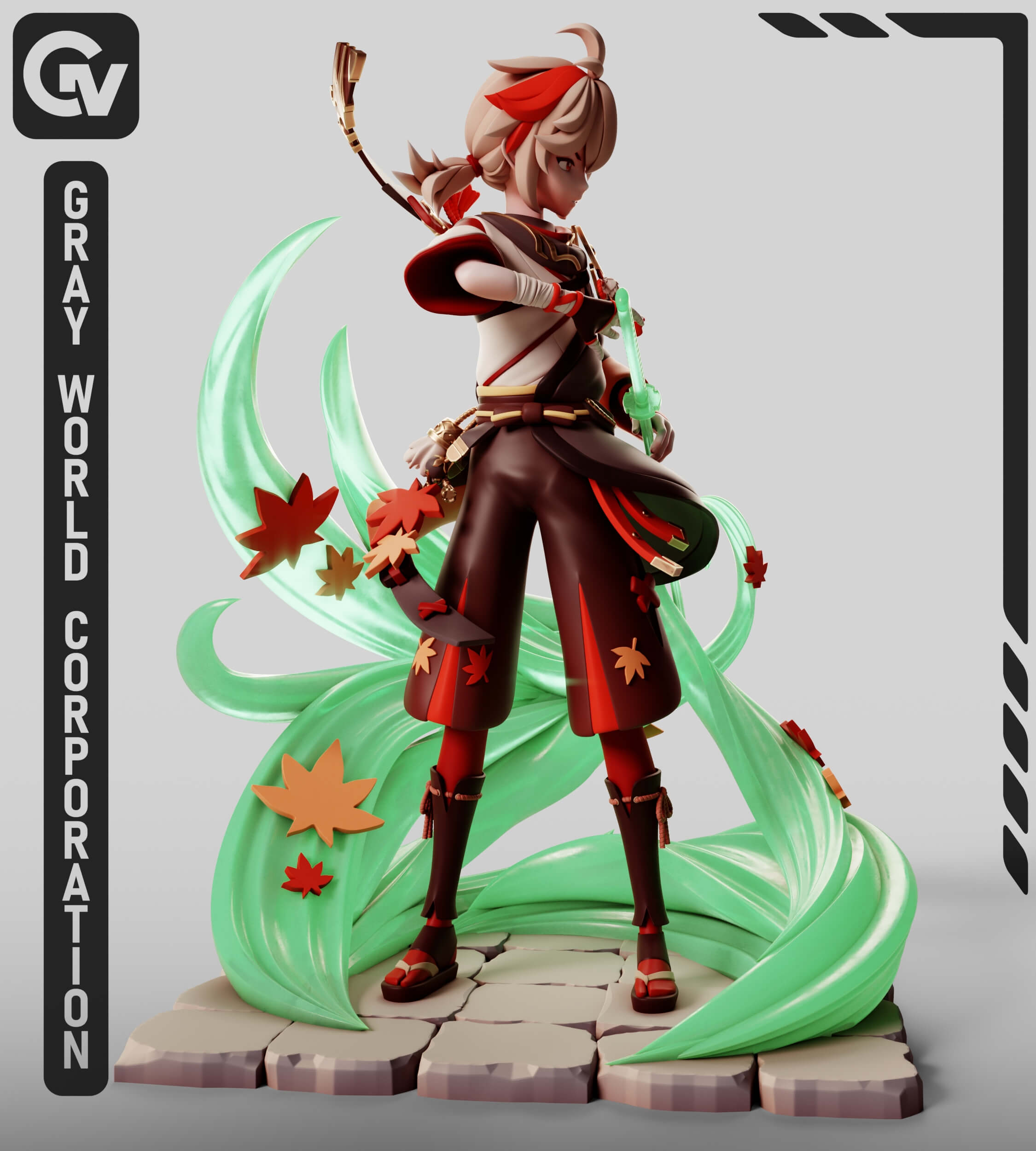 Kaedehara Kazuha - Genshin Impact 3D Model by Gray World