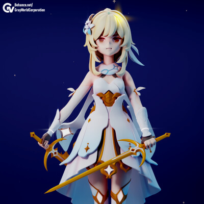 Lumine - Genshin Impact 3D Model by Gray World Corporation