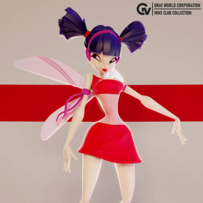 Musa Fairy Form - Winx Club 3D Model by Gray World Corporation