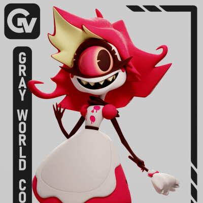 Niffty - Hazbin Hotel 3D Model by Gray World Corporation