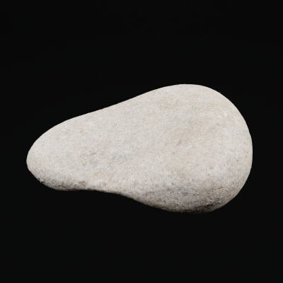 Simple Rendered Pebble Shape White Pebble - 3D Model by Green Lander