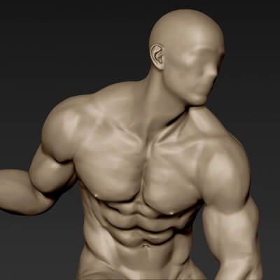 Superhero Male Pose 1 - 3D Model by grihaos001