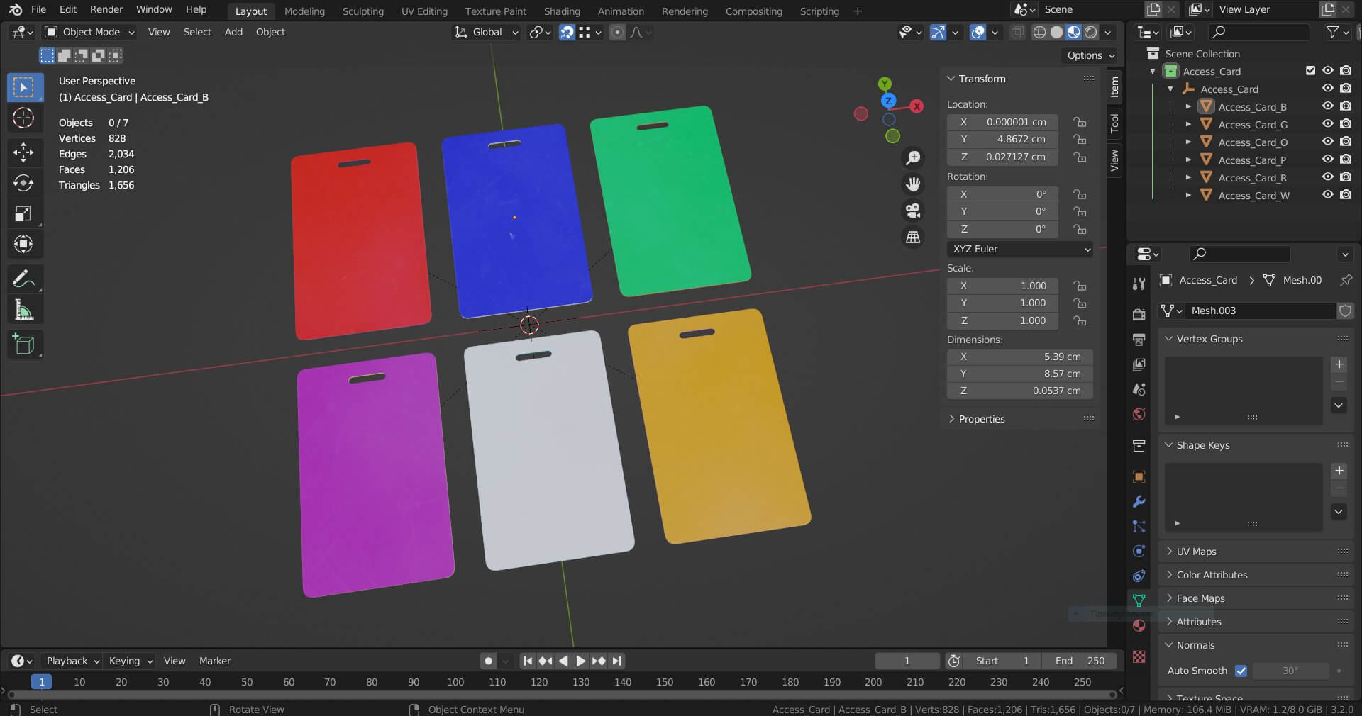 Access Card 3D Model by Grishmanovskij Anton
