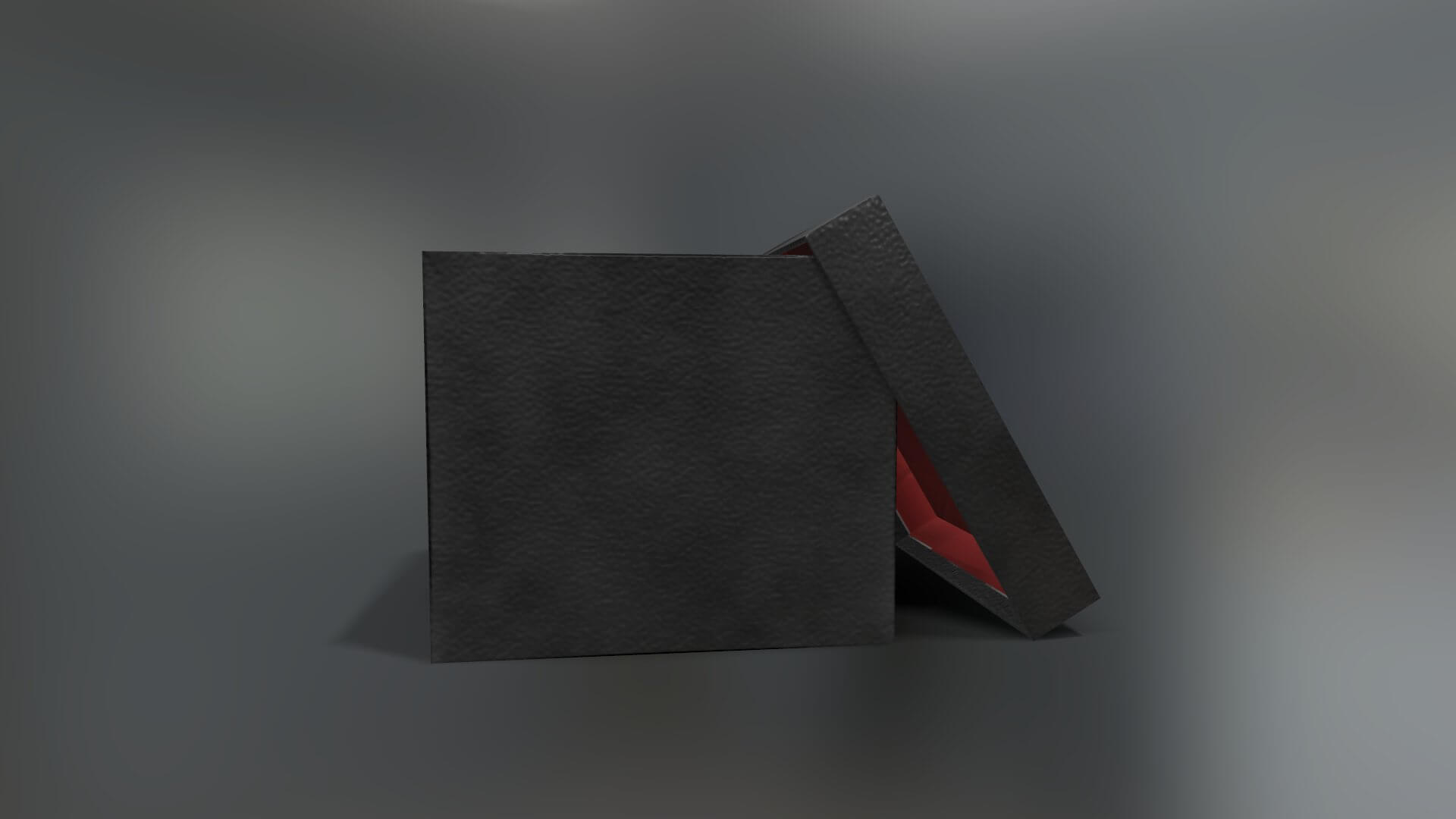 Cardboard Box Black 3D Model by Grishmanovskij Anton