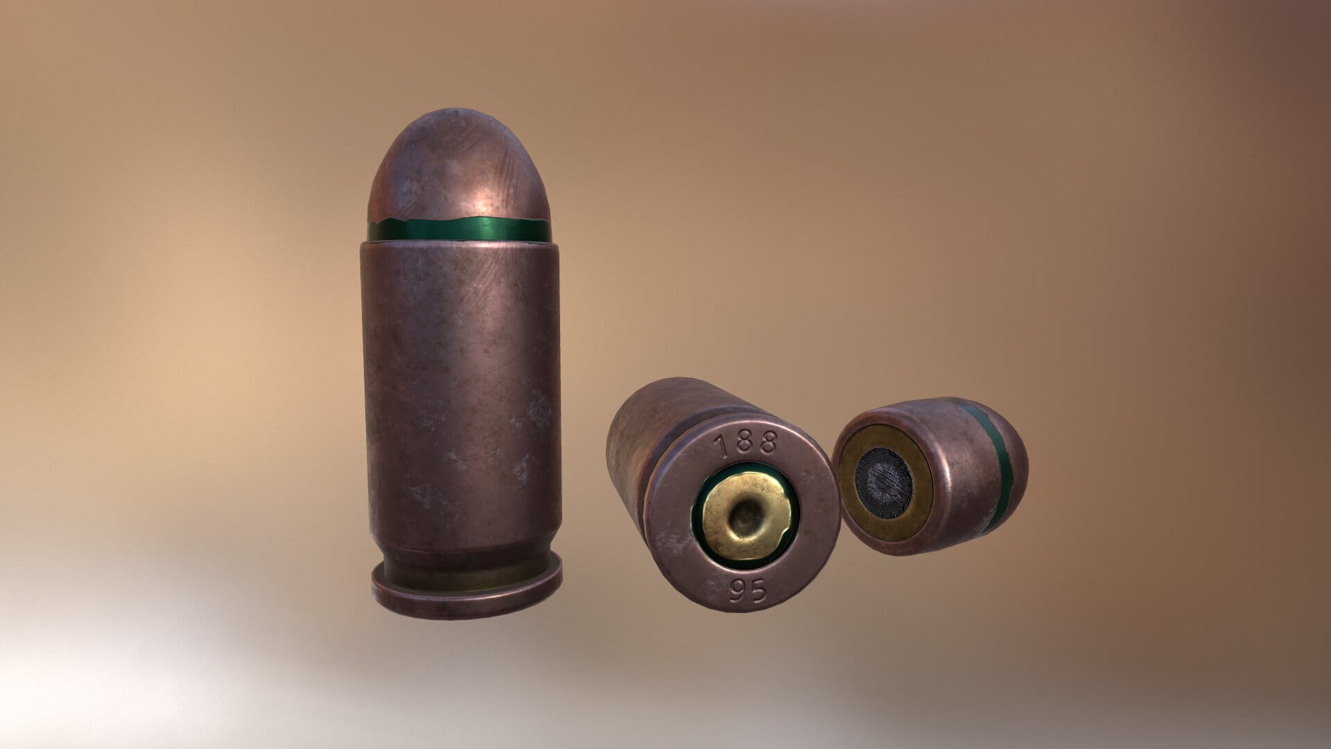 Triangle 9x18 Cartridge 9x18 Mm PM-9 PPT Gzh1 3D Model by Grishmanovskij Anton