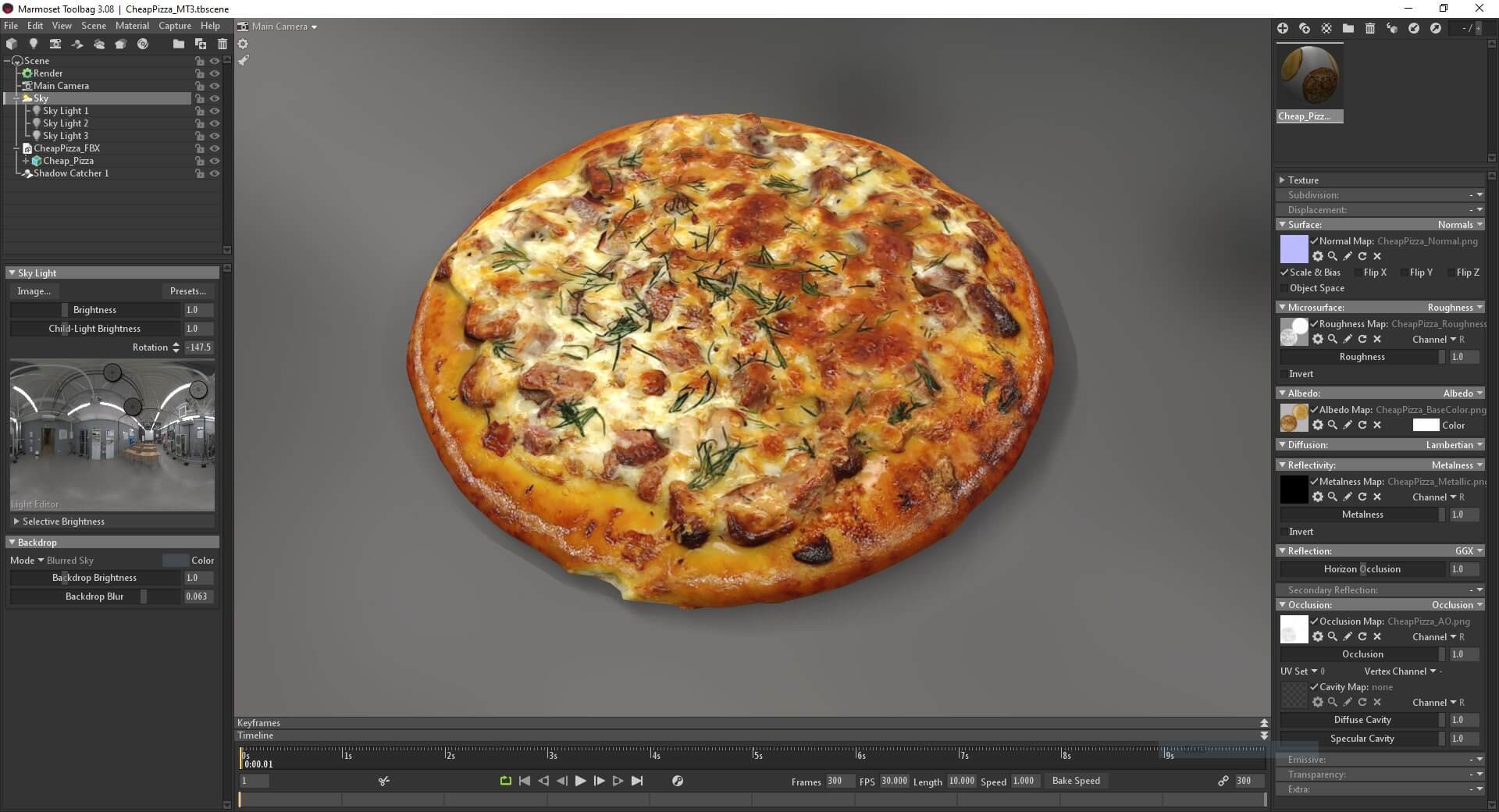Cheap Pizza - 3D Model by Grishmanovskij Anton