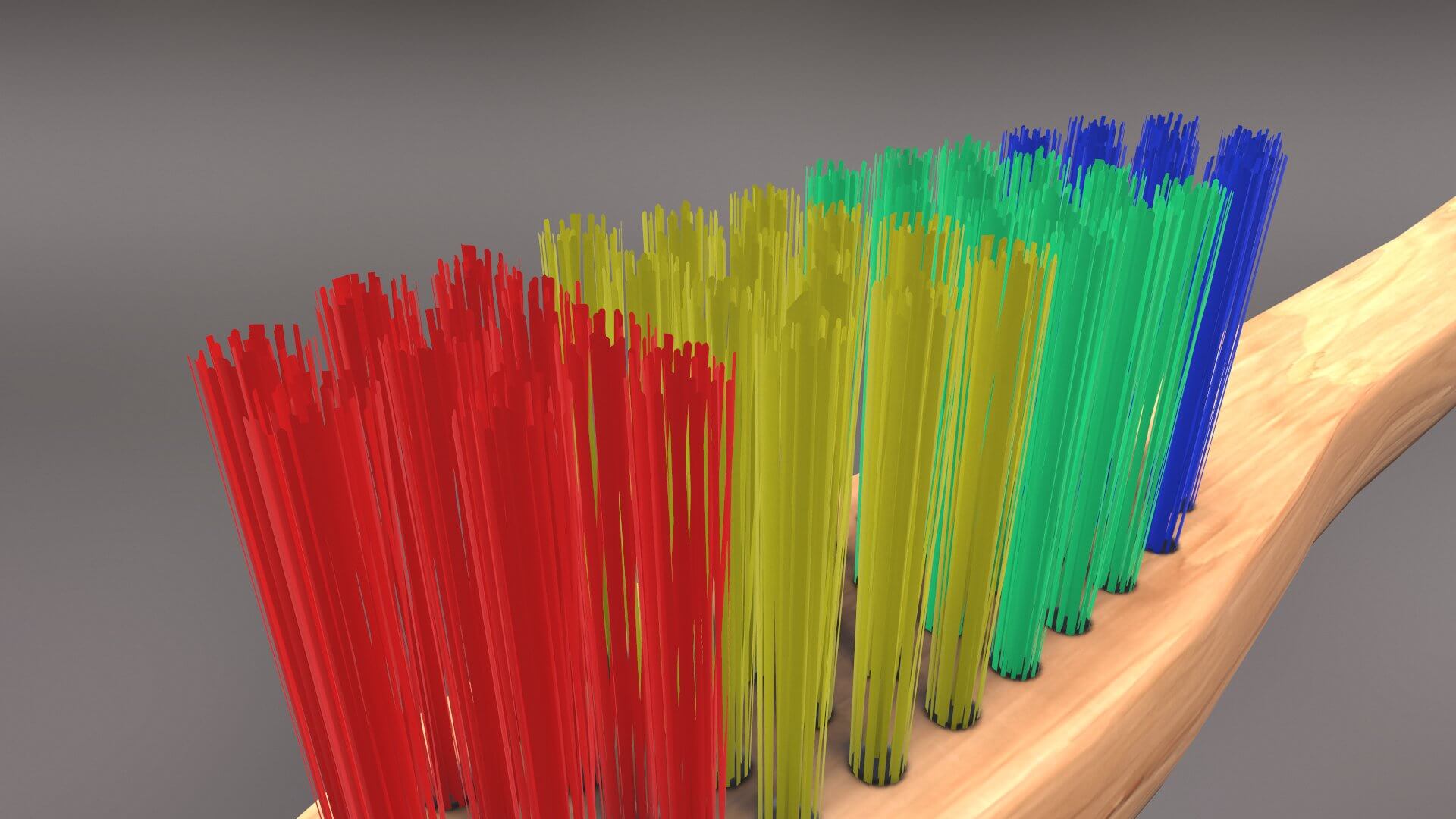 Children Wooden Toothbrush - 3D Model by Grishmanovskij Anton