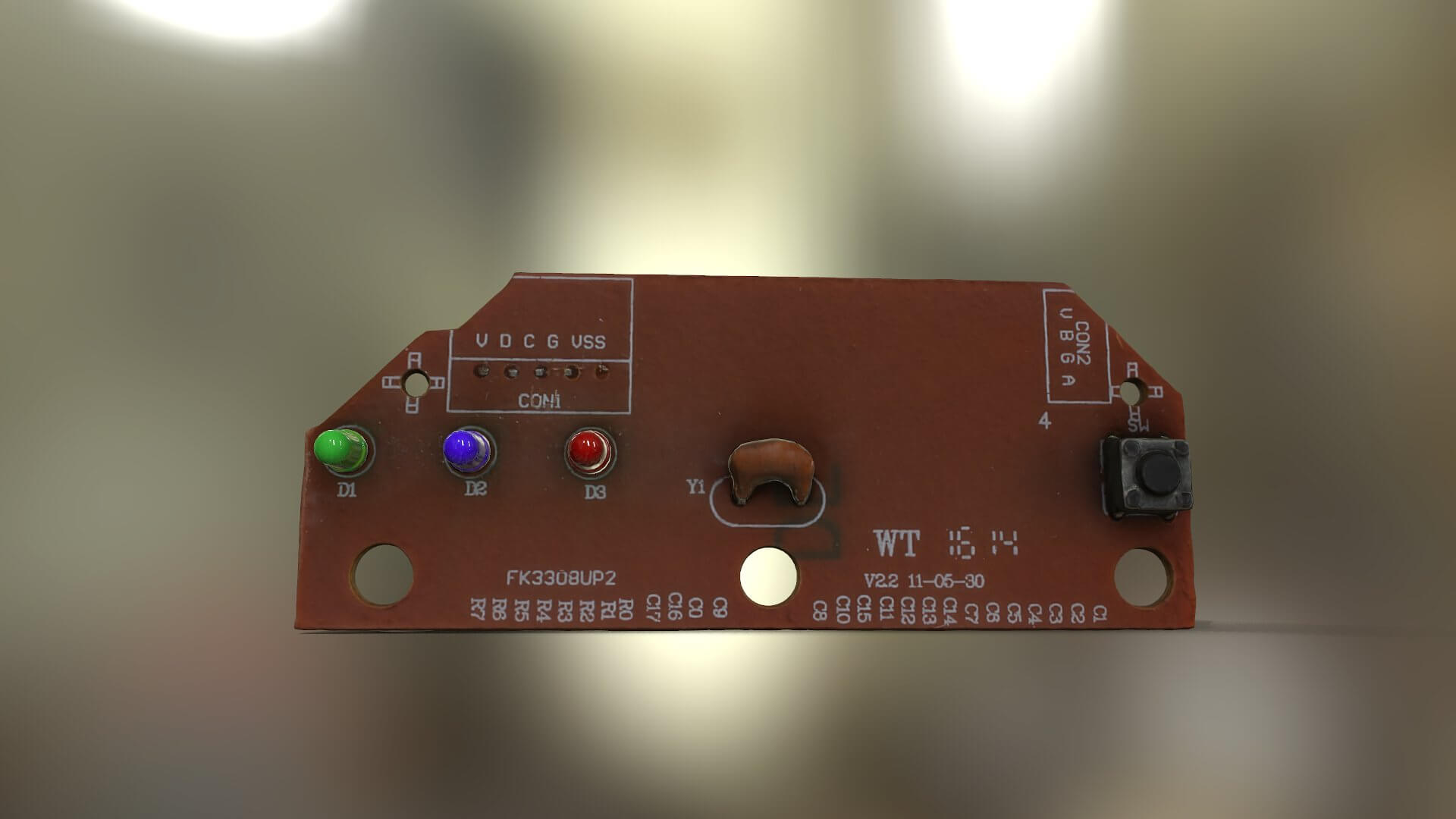 Circuit Board V2 - 3D Model by Grishmanovskij Anton