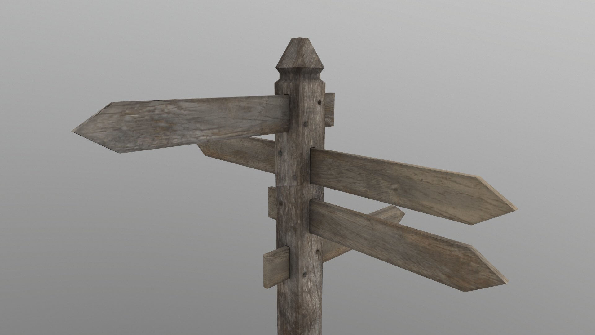 Directional Sign Post 3D Model by Grishmanovskij Anton