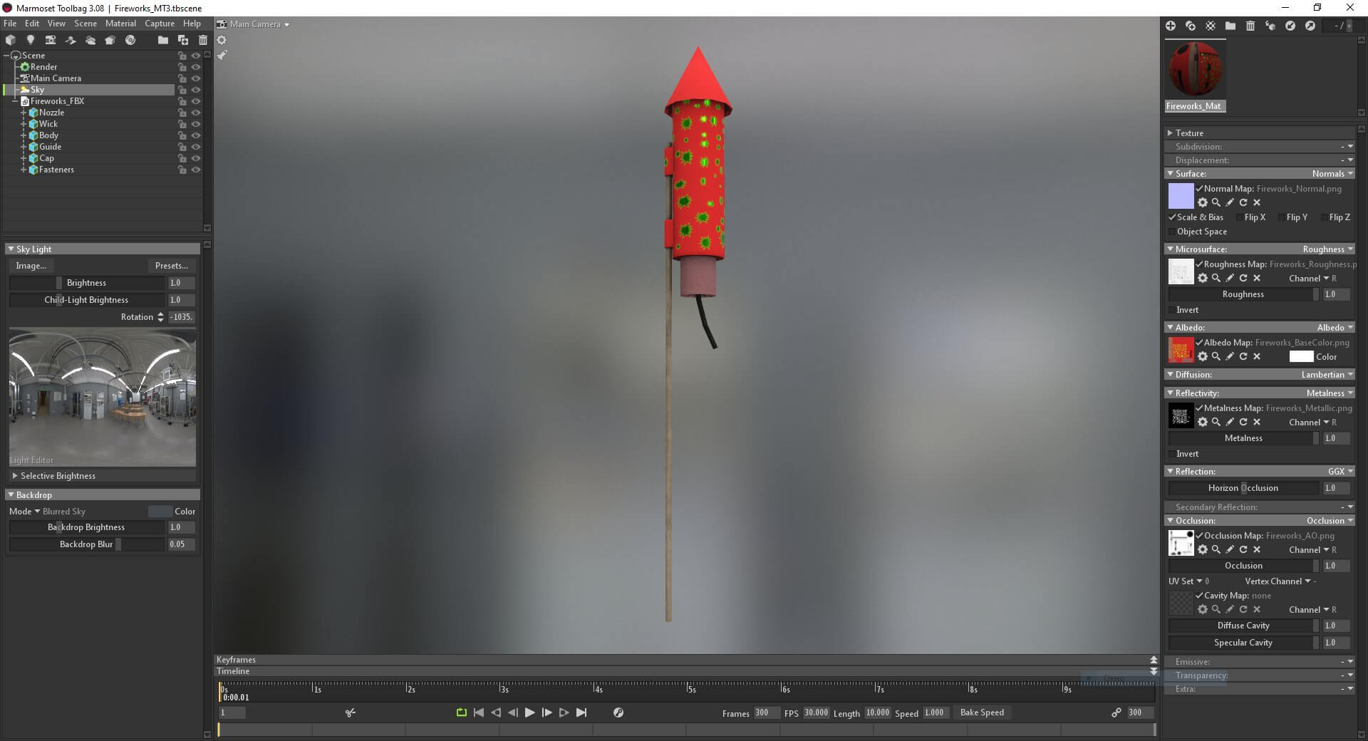Fireworks - 3D Model by Grishmanovskij Anton