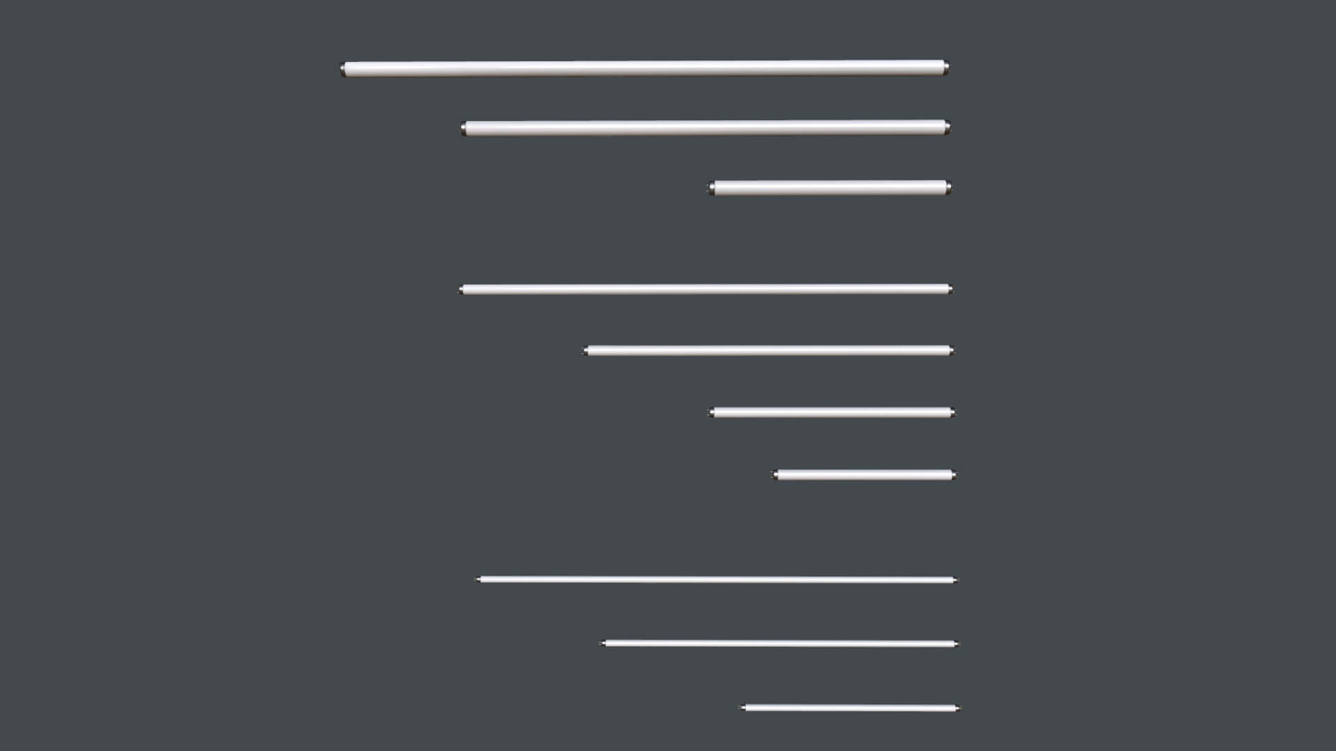 Fluorescent Lamps 3D Model by Grishmanovskij Anton