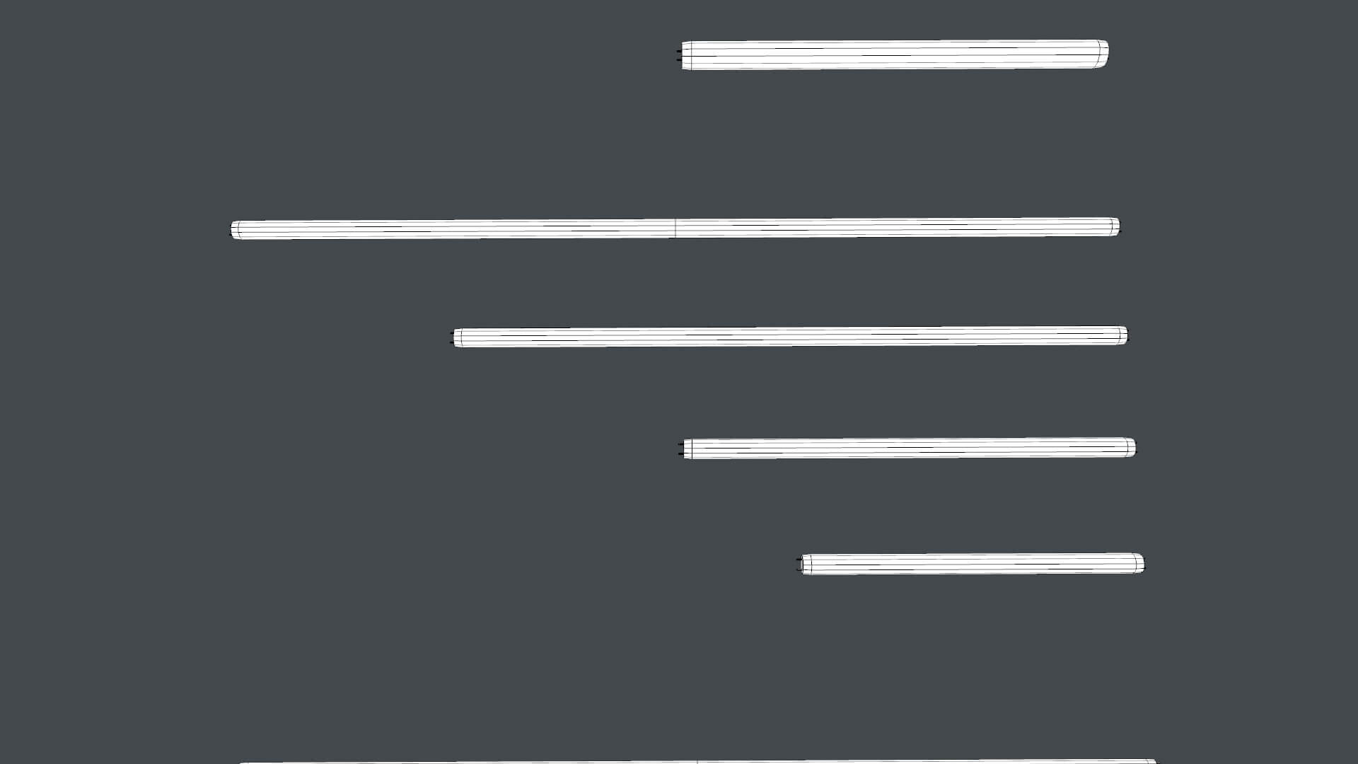 Fluorescent Lamps 3D Model by Grishmanovskij Anton