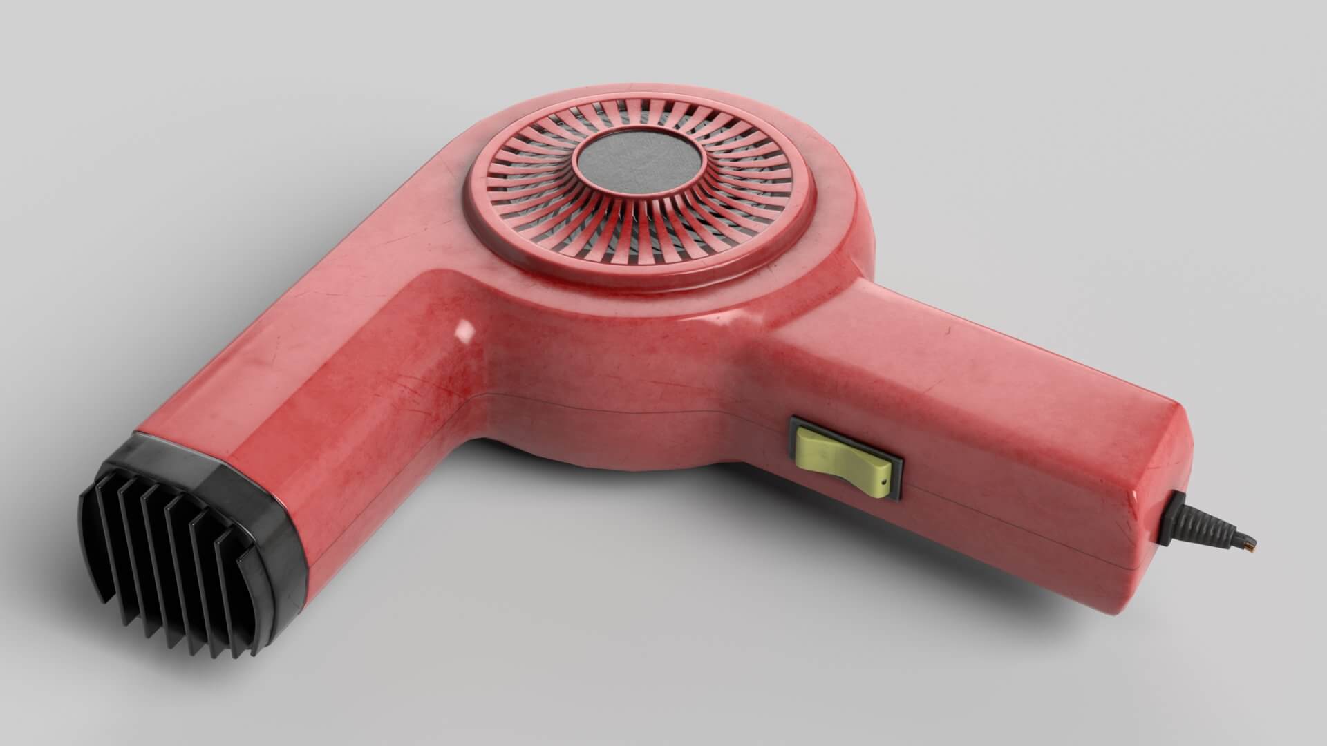 Old Hair Dryer 3D Model by Grishmanovskij Anton