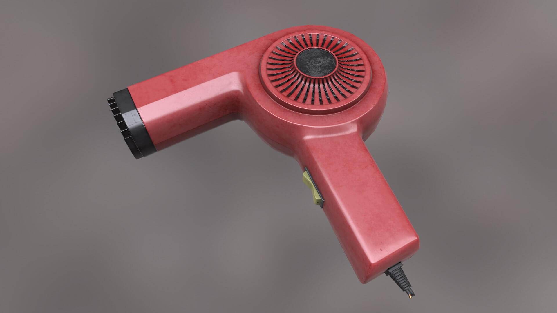 Old Hair Dryer 3D Model by Grishmanovskij Anton
