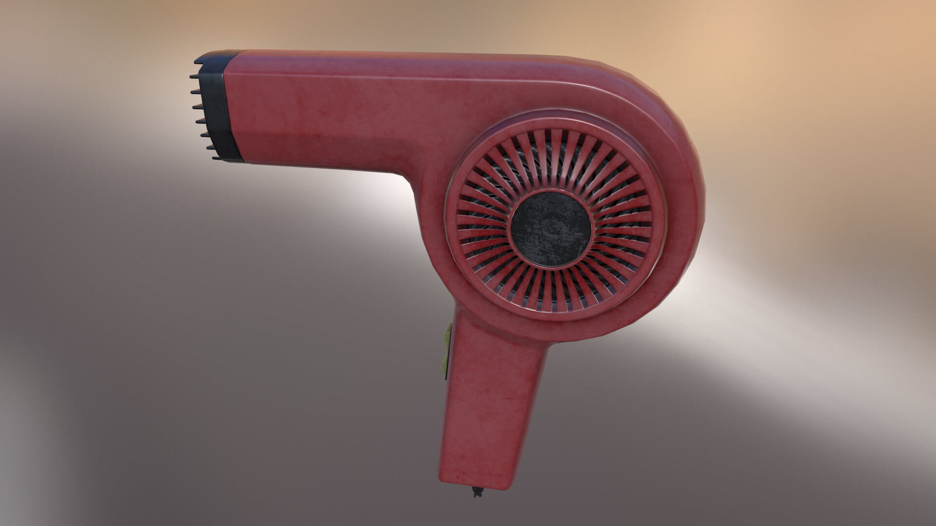 Old Hair Dryer 3D Model by Grishmanovskij Anton