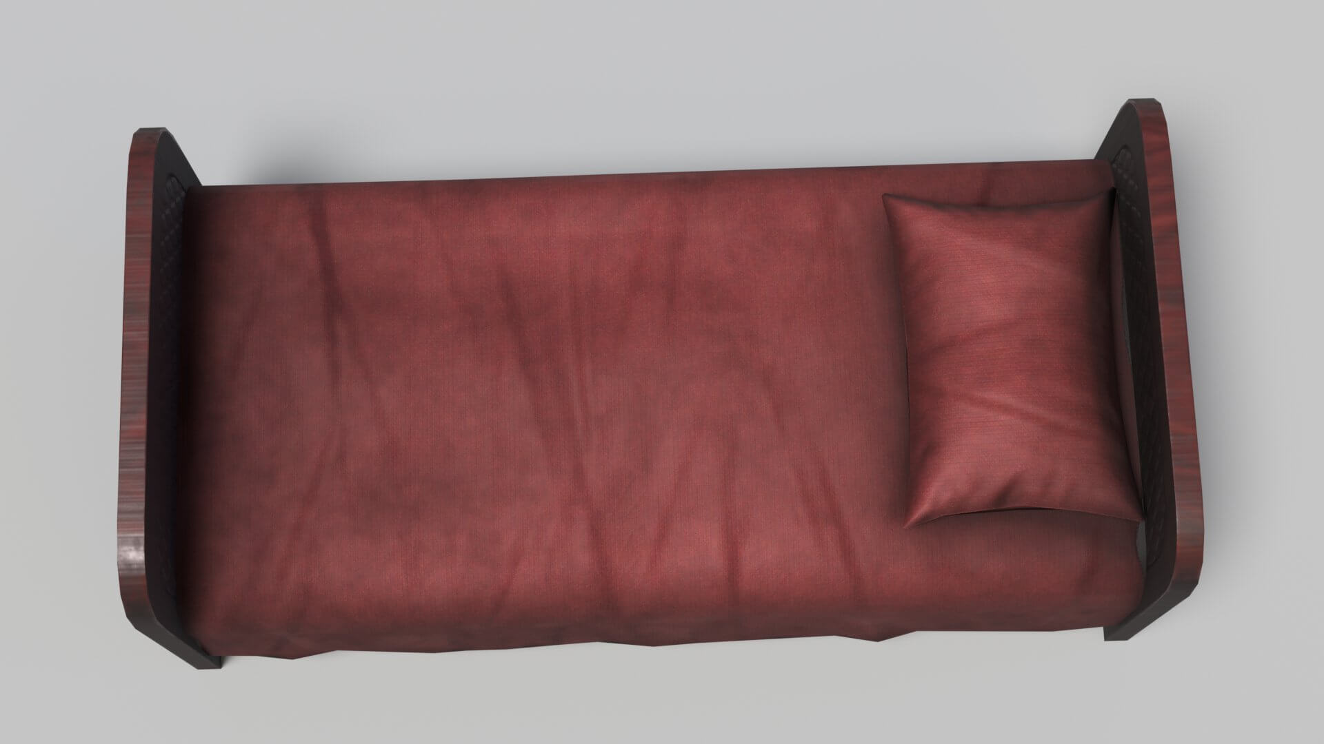 Old Single Bed 3D Model by Grishmanovskij Anton