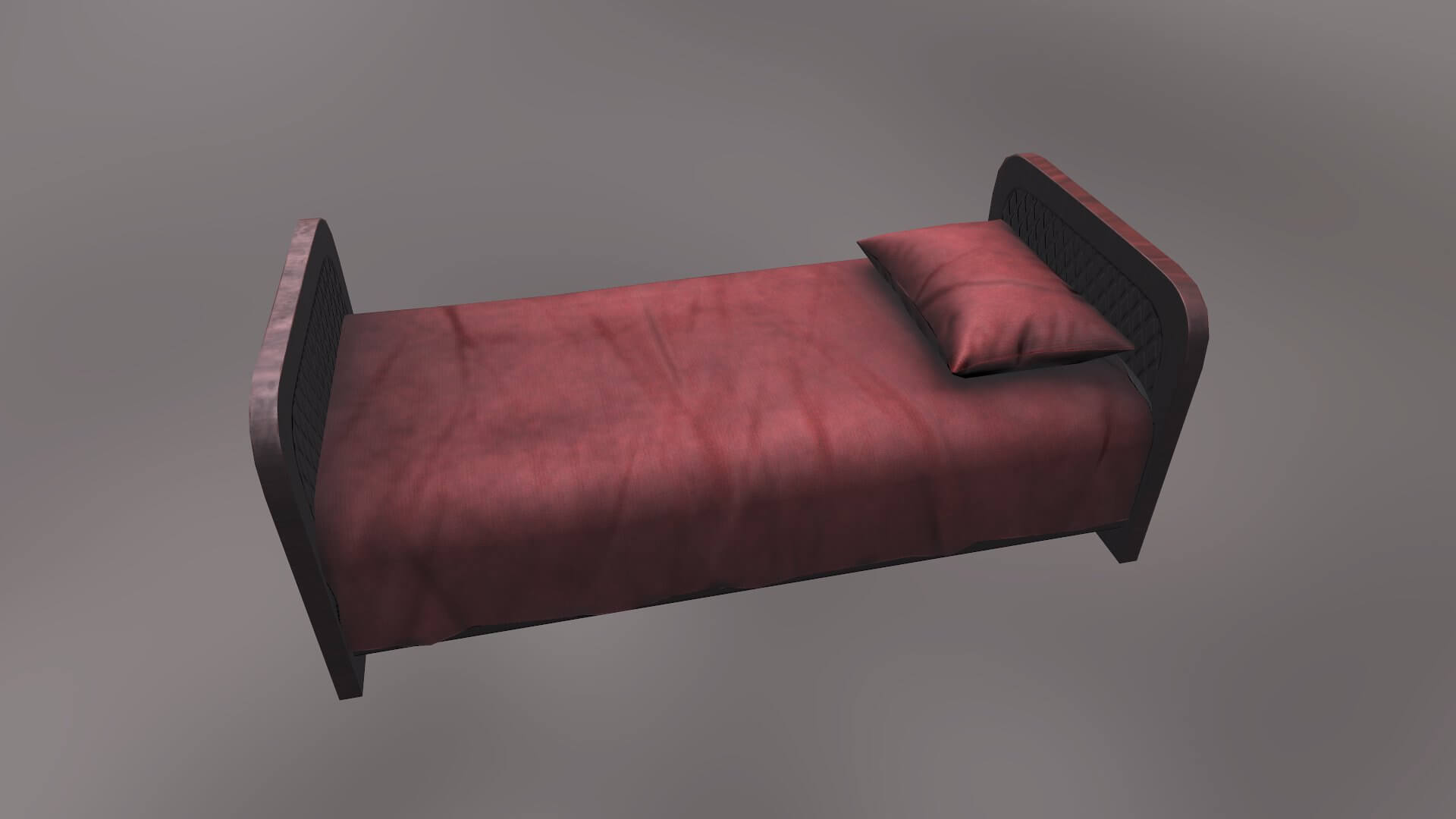 Old Single Bed 3D Model by Grishmanovskij Anton