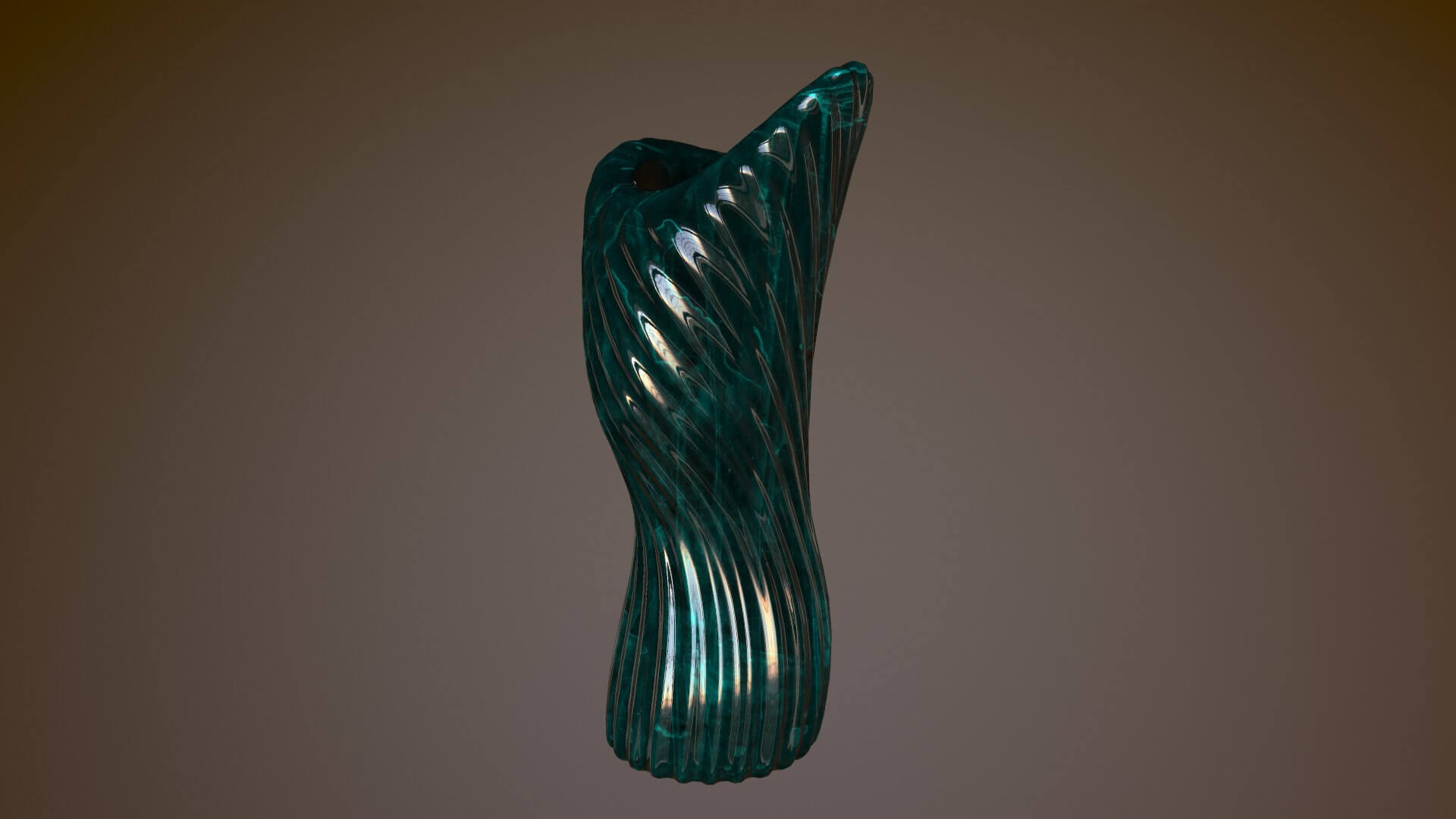 Ribbed Twisted Vase 3D Model by Grishmanovskij Anton