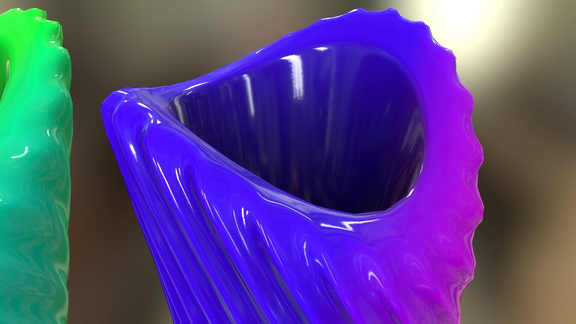 Ribbed Twisted Vase 3D Model by Grishmanovskij Anton