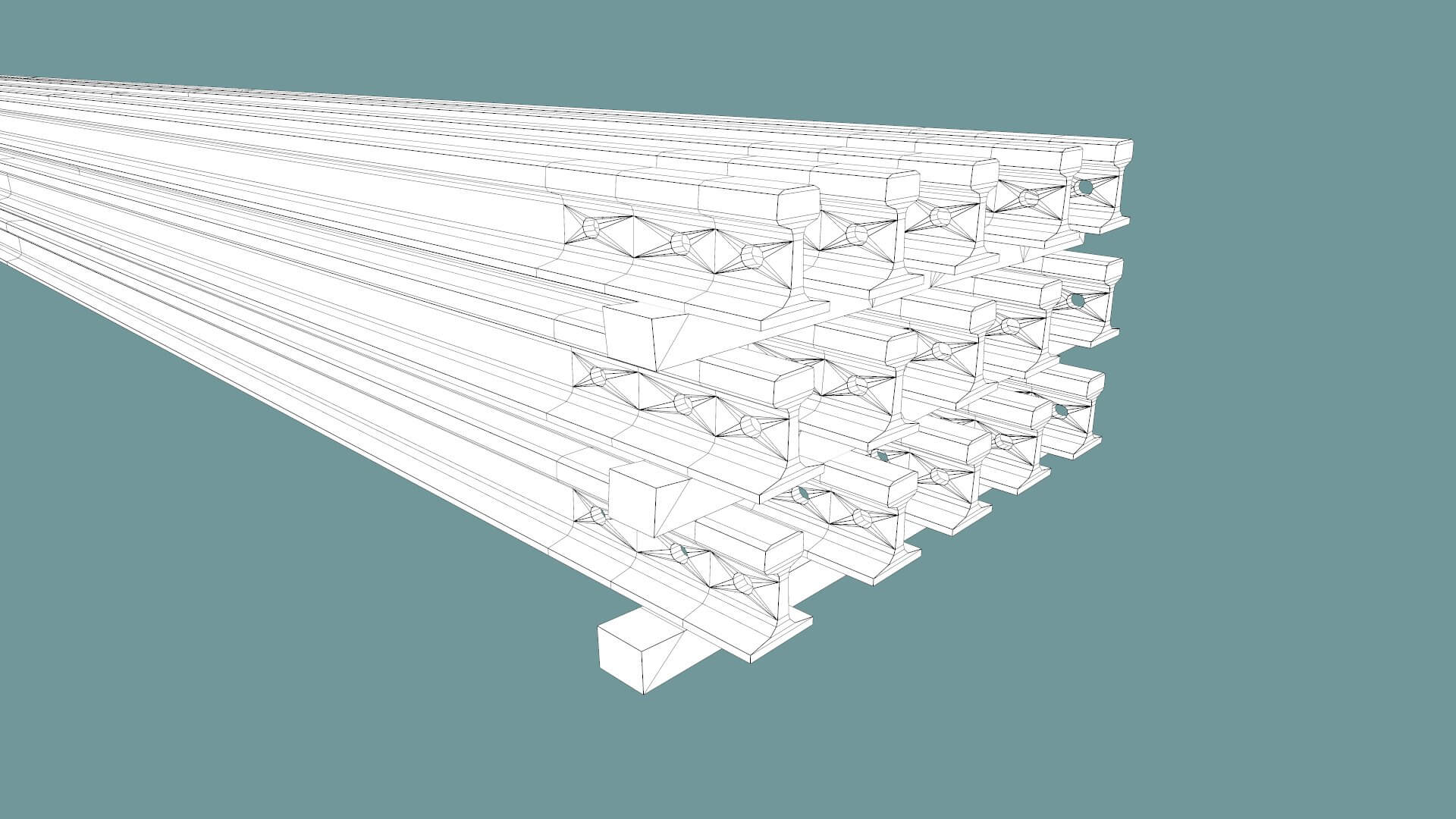 Stacked Rails P43 - 3D Model by Grishmanovskij Anton