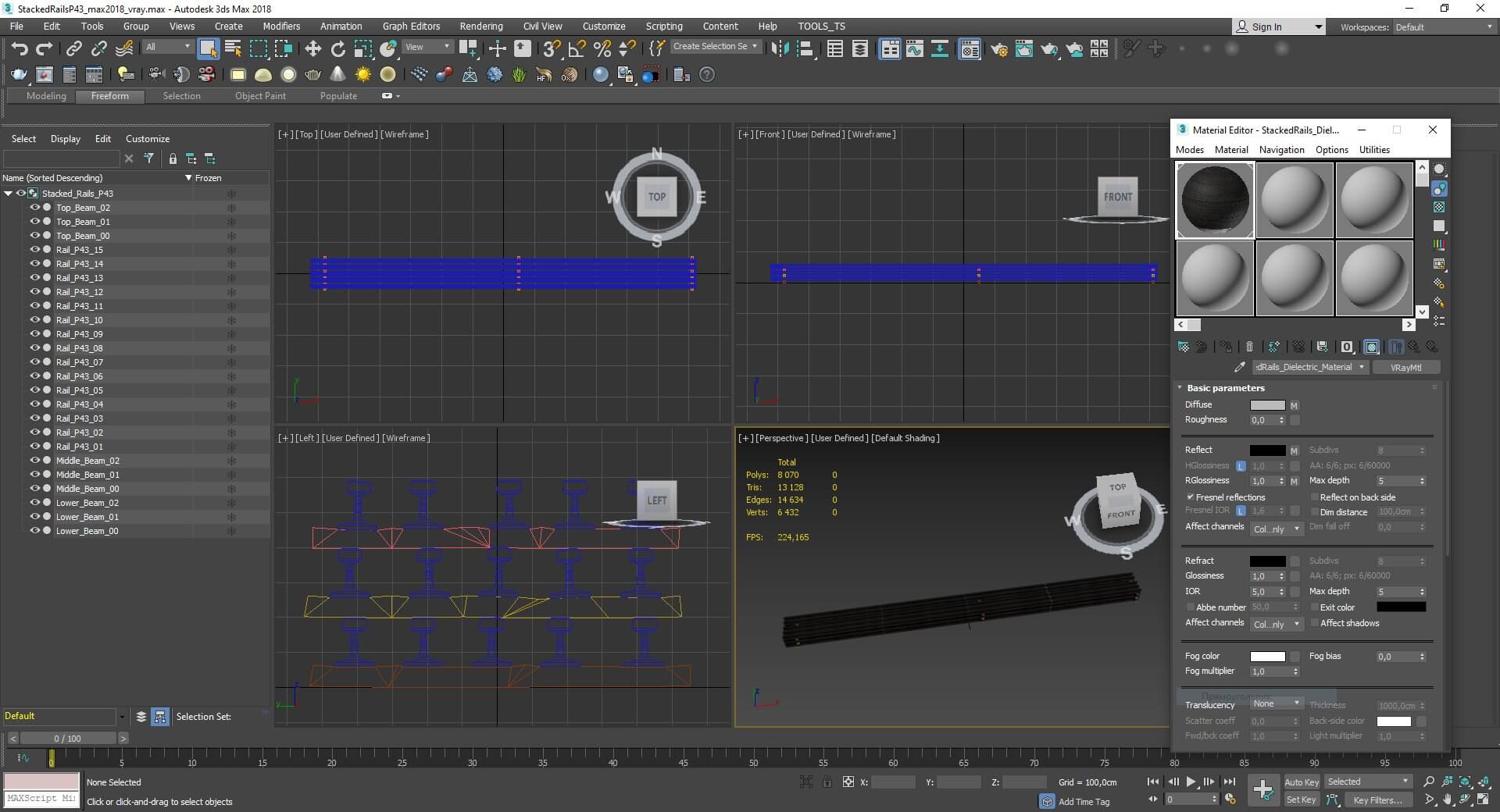 Stacked Rails P43 - 3D Model by Grishmanovskij Anton