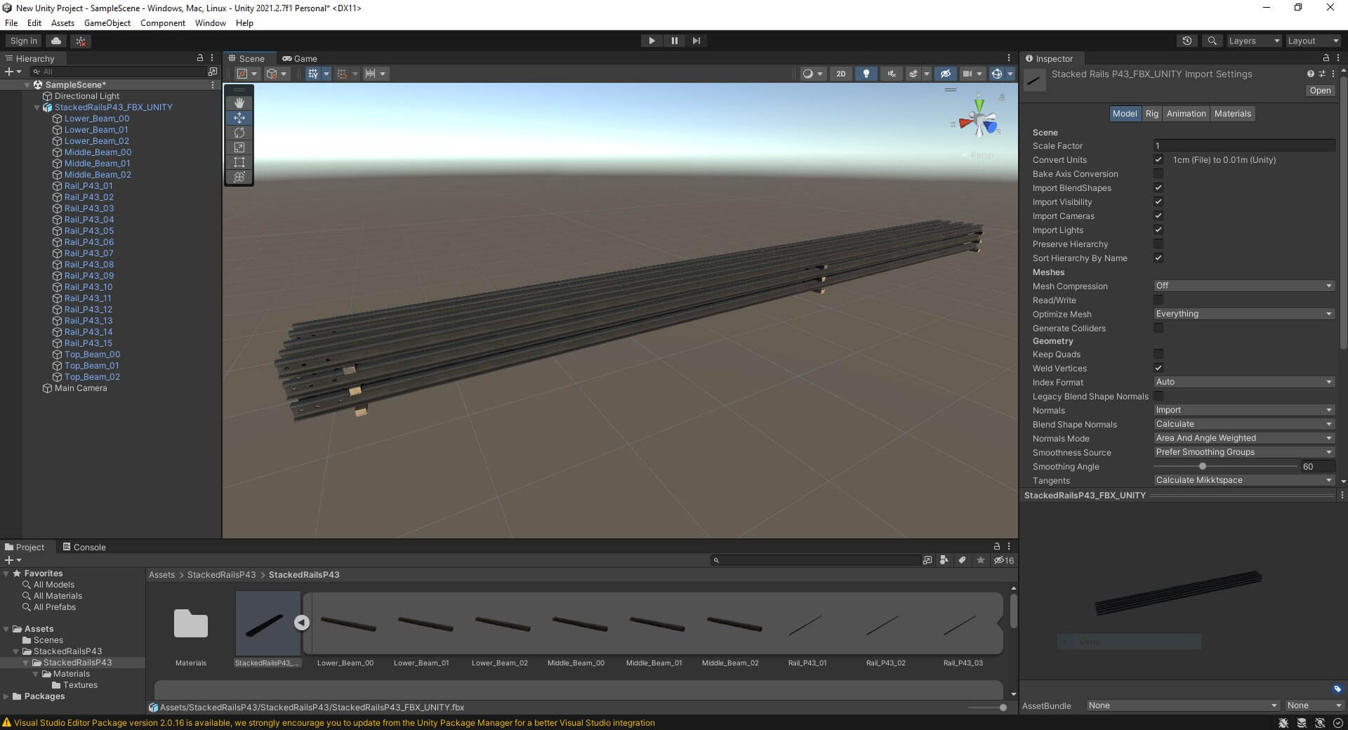 Stacked Rails P43 - 3D Model by Grishmanovskij Anton