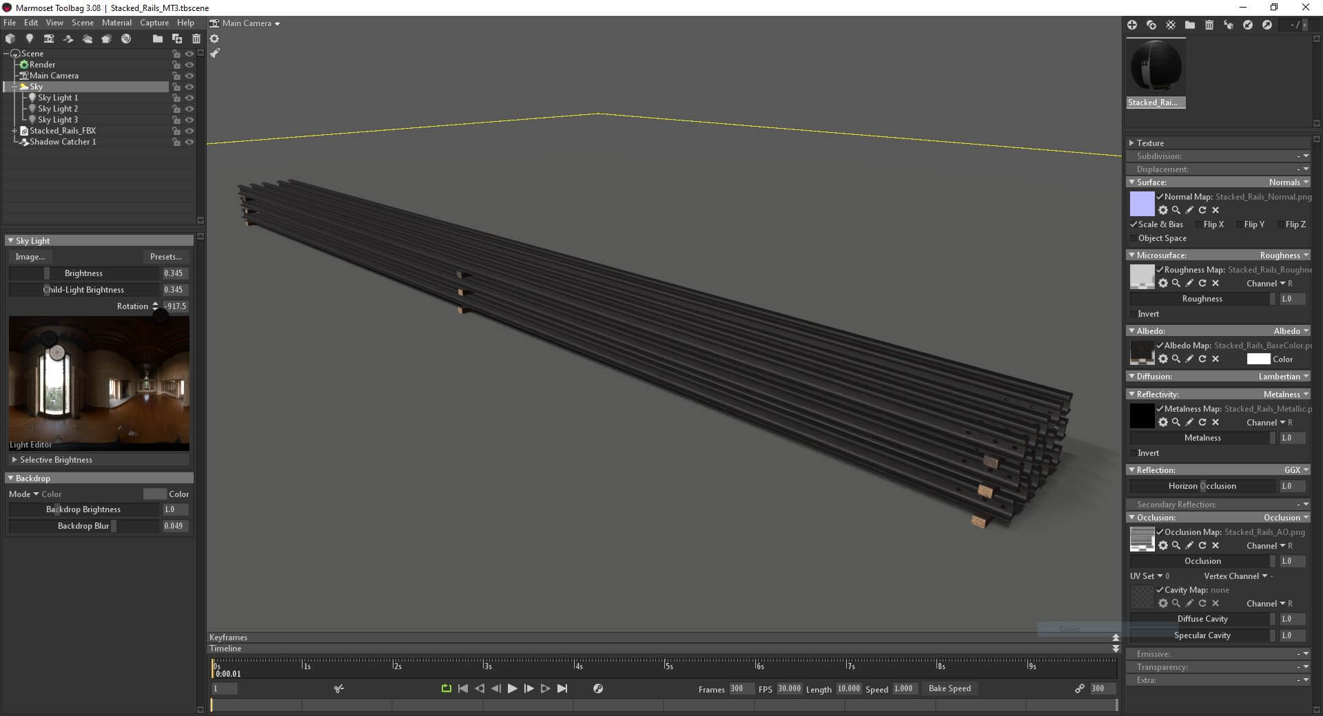 Stacked Rails P43 - 3D Model by Grishmanovskij Anton