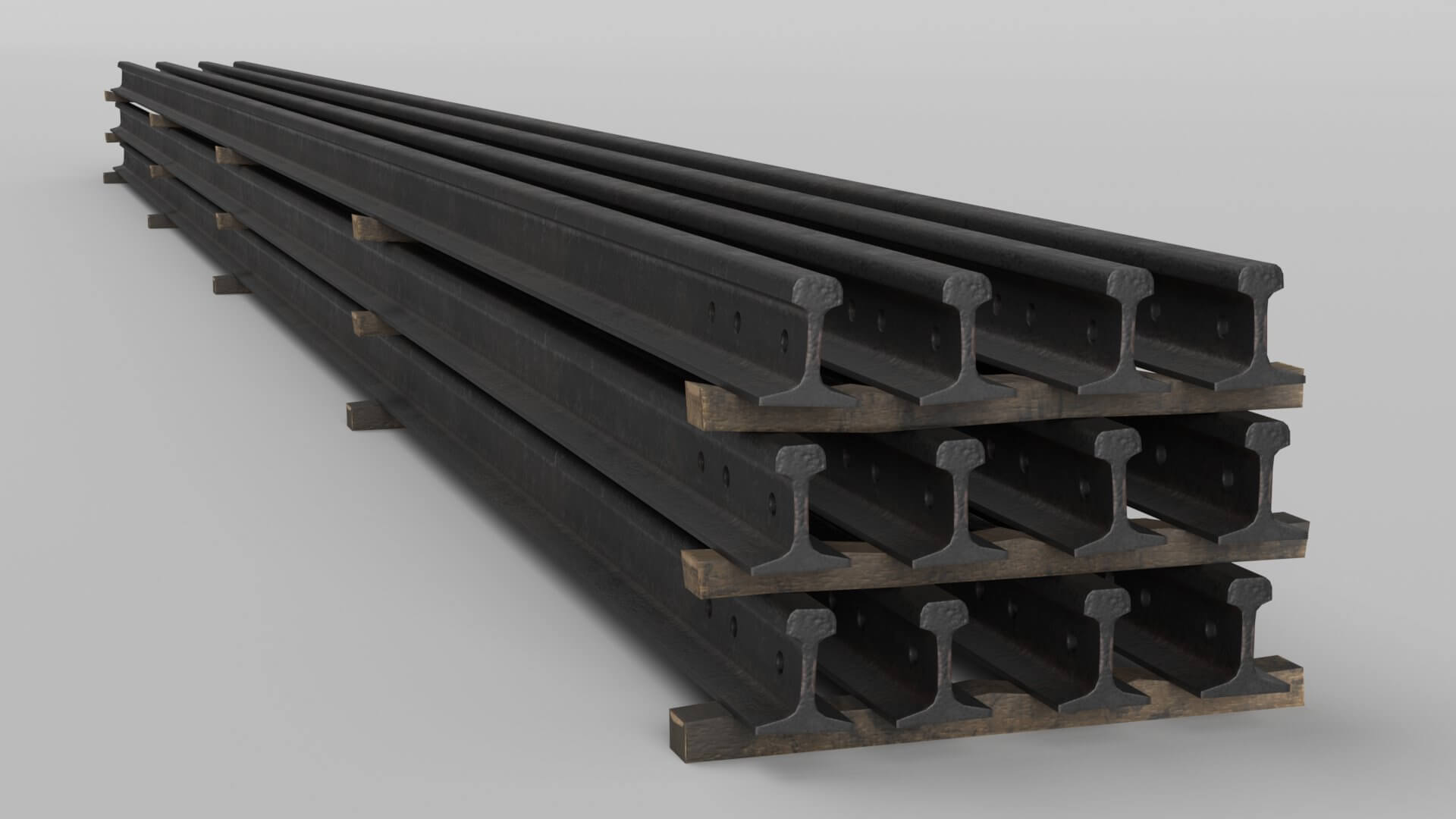 Stacked Rails P65 3D Model by Grishmanovskij Anton