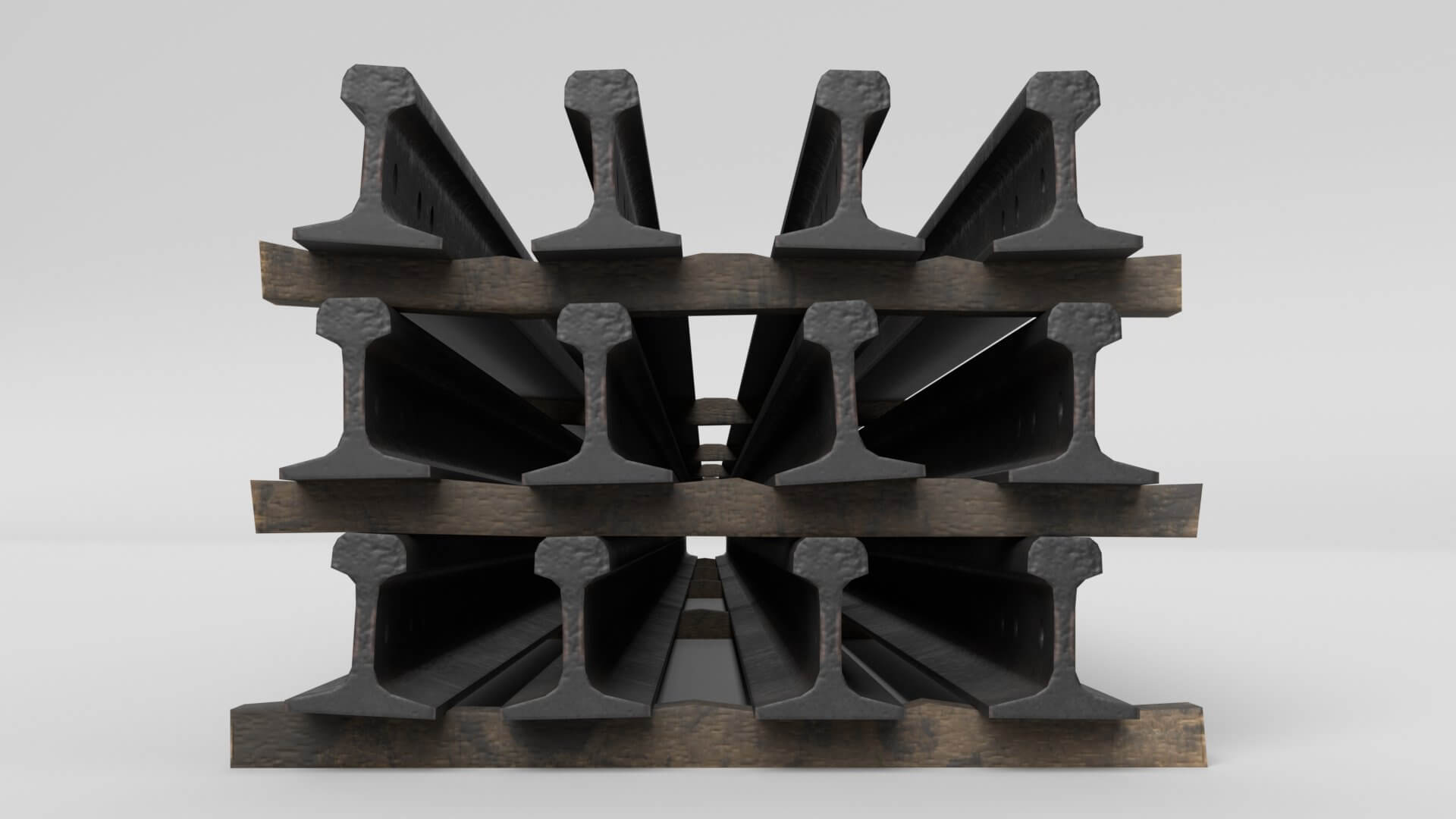 Stacked Rails P65 3D Model by Grishmanovskij Anton