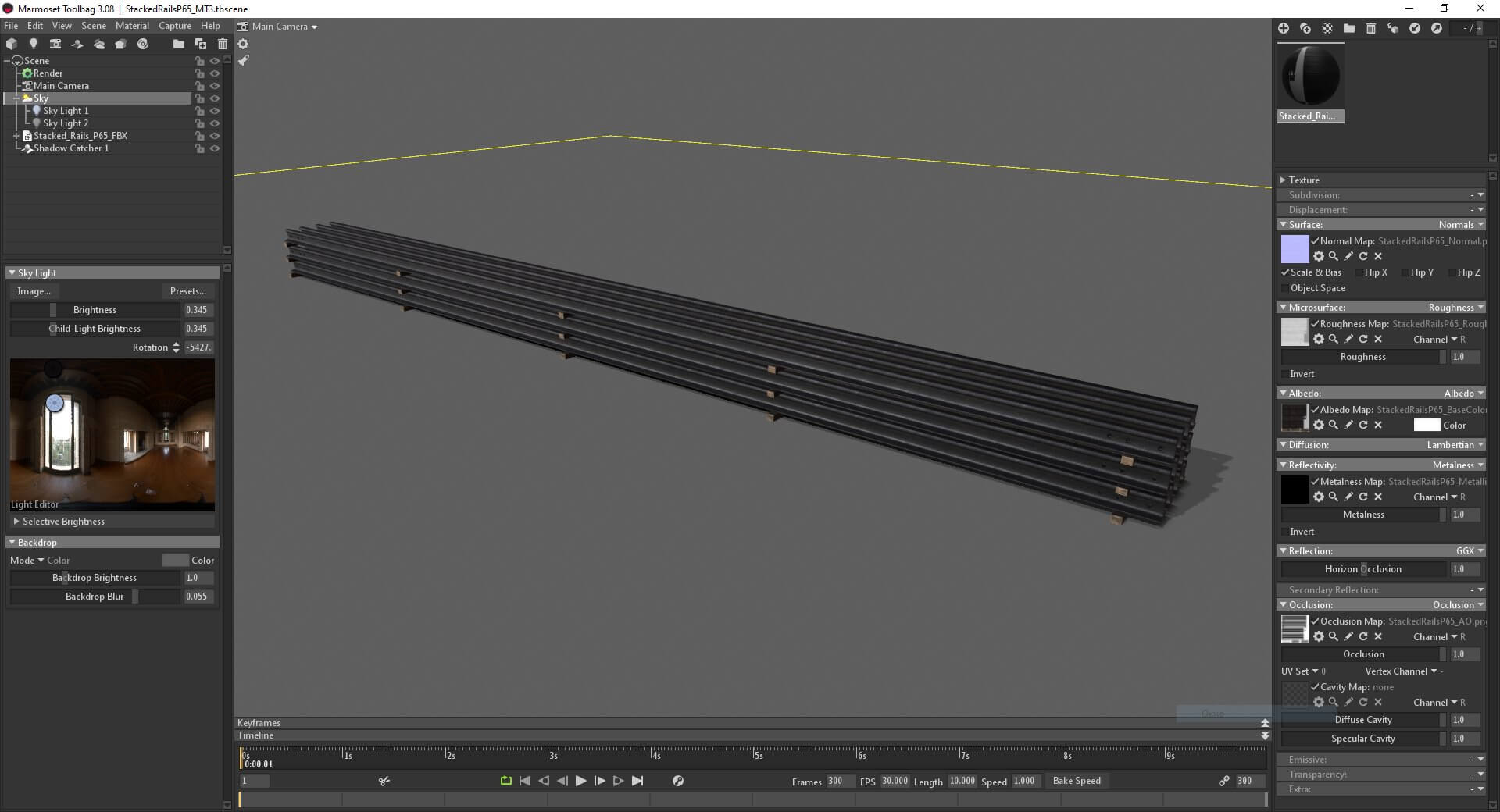 Stacked Rails P65 3D Model by Grishmanovskij Anton