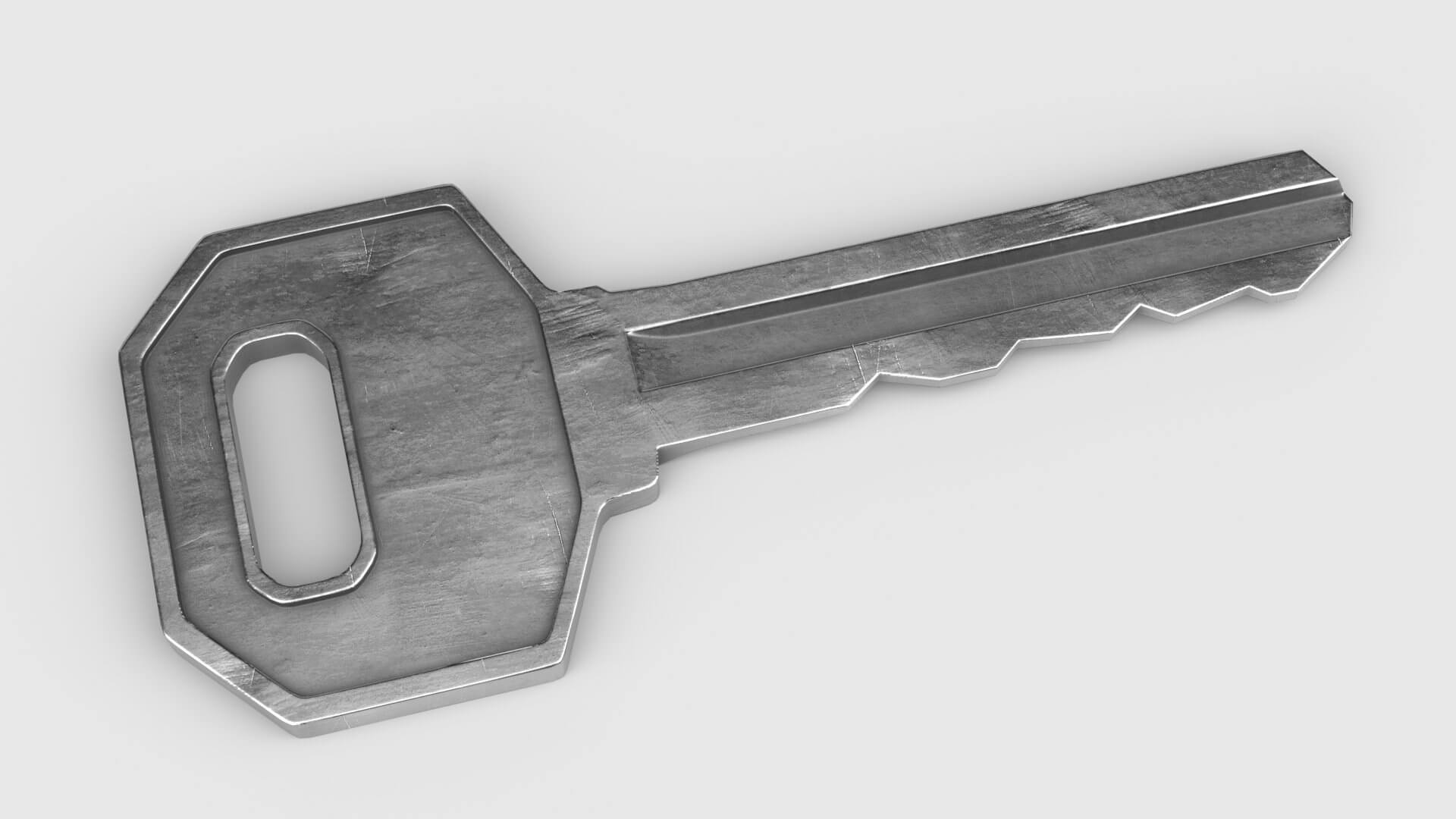 Steel Key 3D Model by Grishmanovskij Anton
