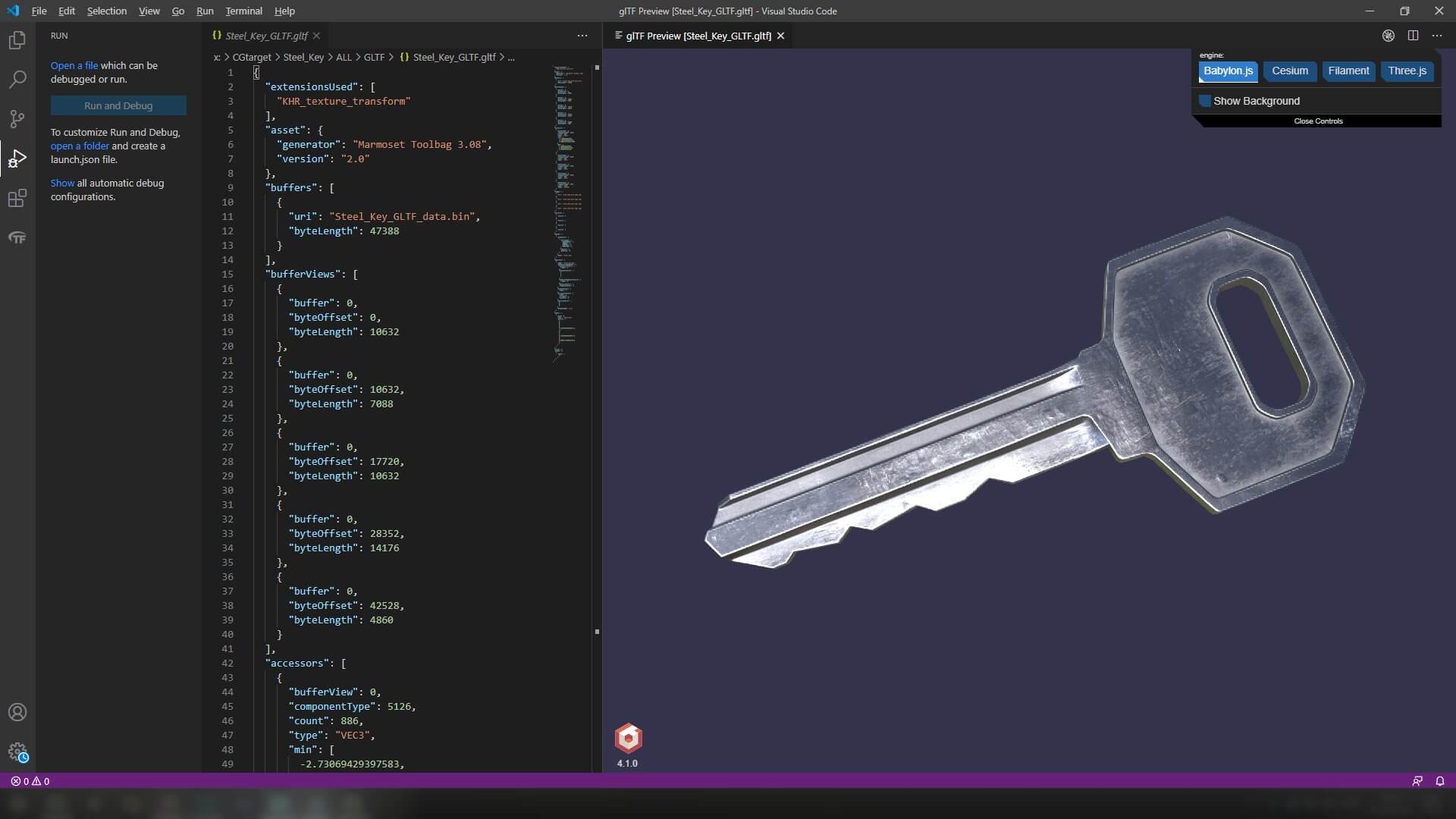 3d Rendered Key Visual Steel Key - 3D Model by Grishmanovskij Anton