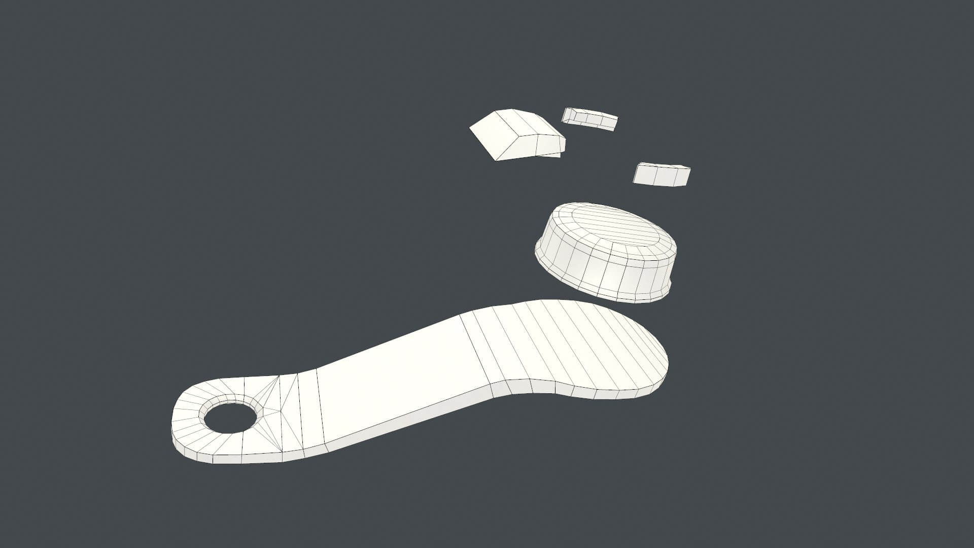 Touch Memory Key - 3D Model by Grishmanovskij Anton