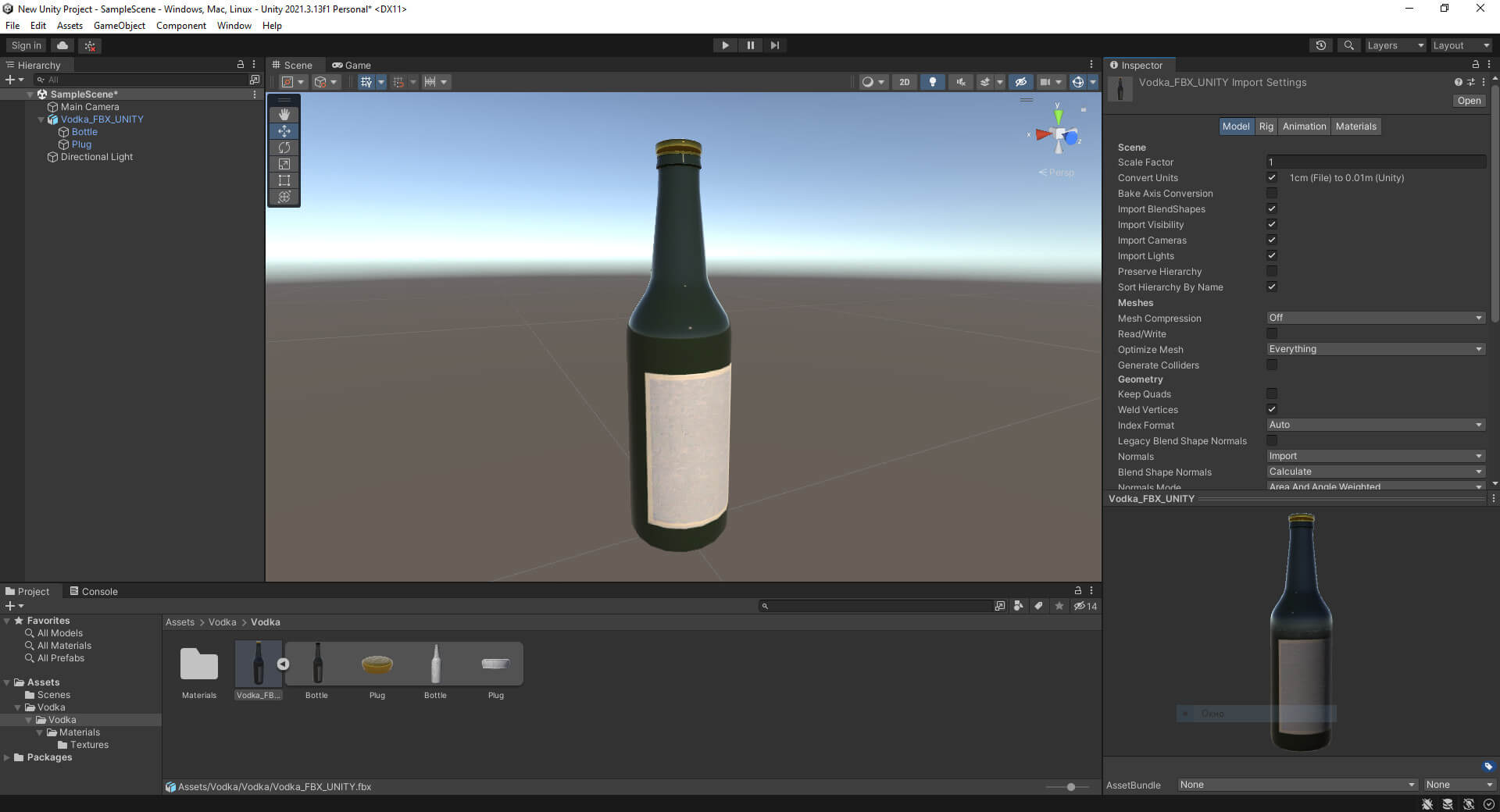 Vodka - 3D Model by Grishmanovskij Anton