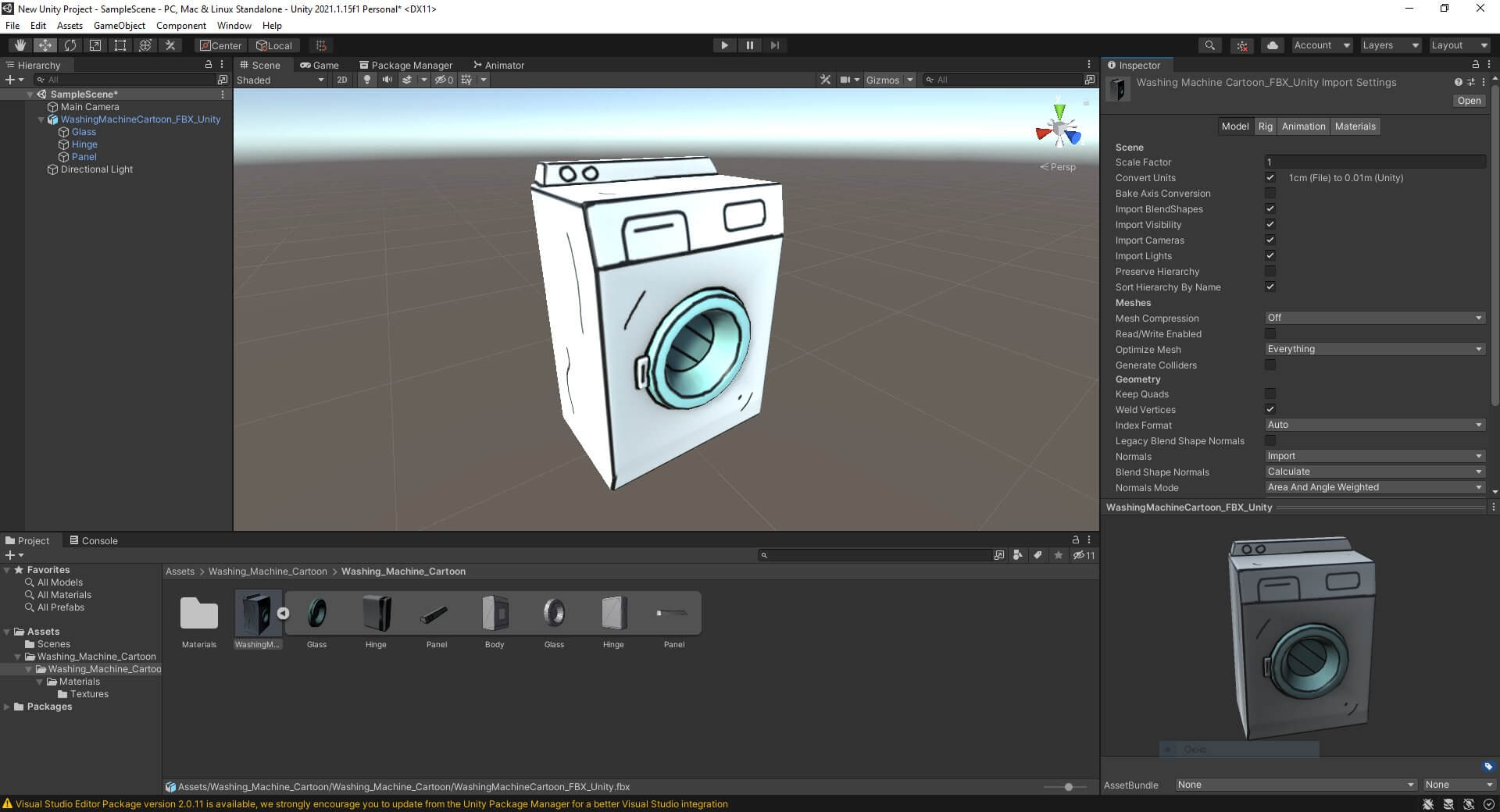 Washing Machine Cartoon - 3D Model by Grishmanovskij Anton