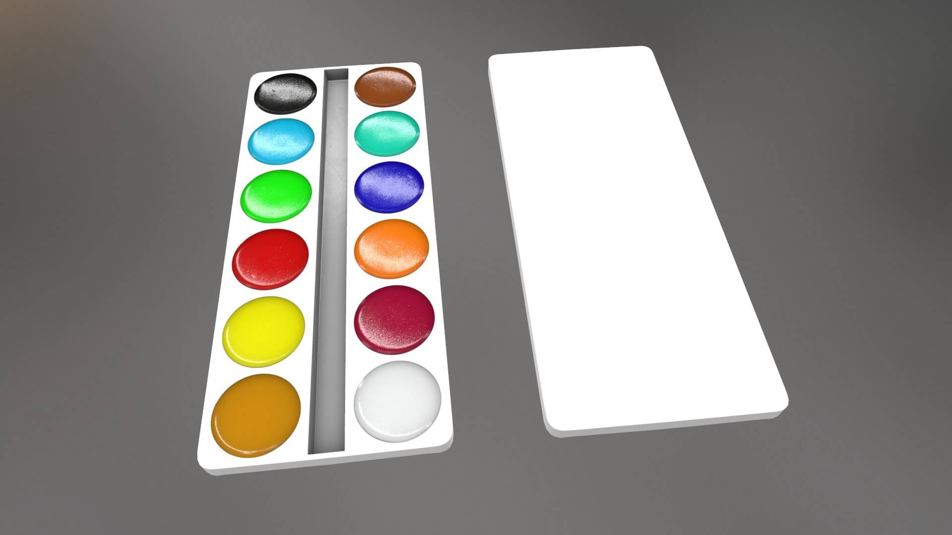 Watercolor Paint 3D Model by Grishmanovskij Anton