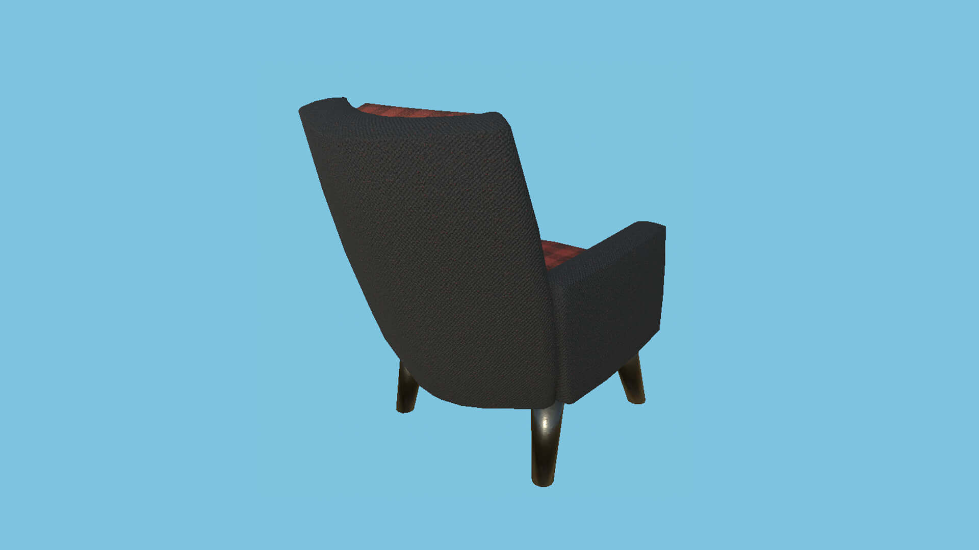 Armchair 51 Red Plaid 3D Model by gsommer