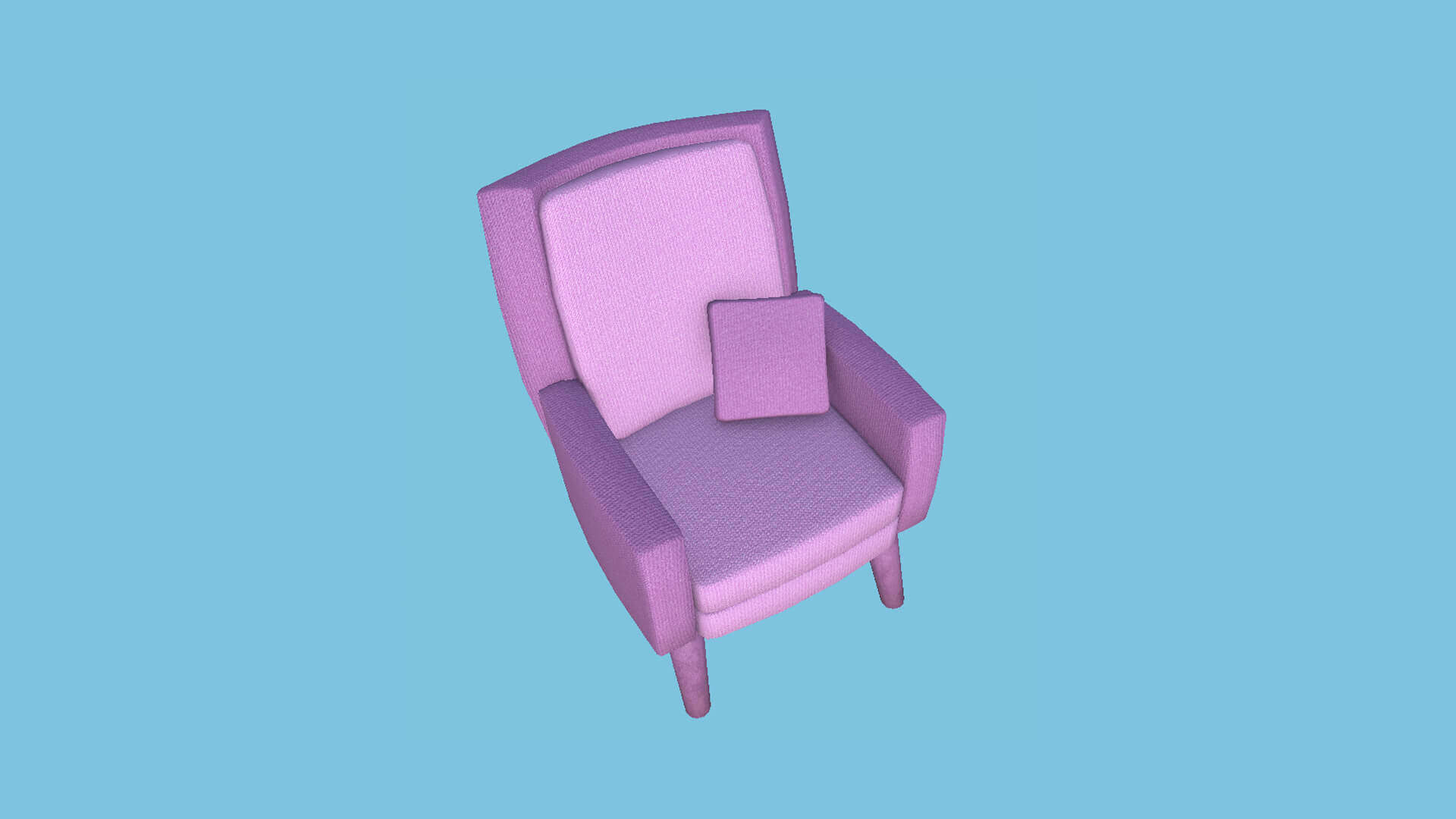 Armchair 52 Pink 3D Model by gsommer