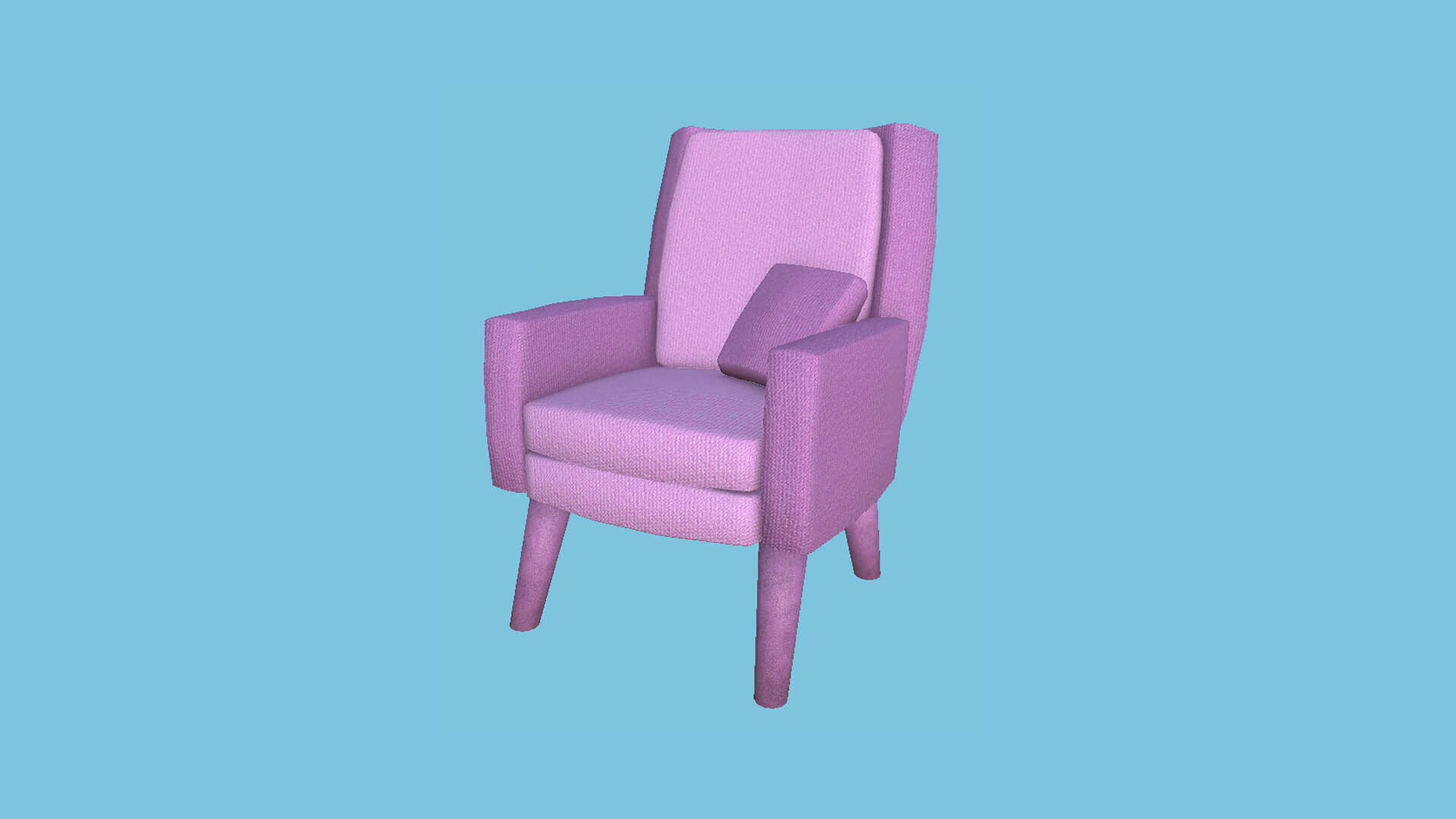 Armchair 52 Pink 3D Model by gsommer