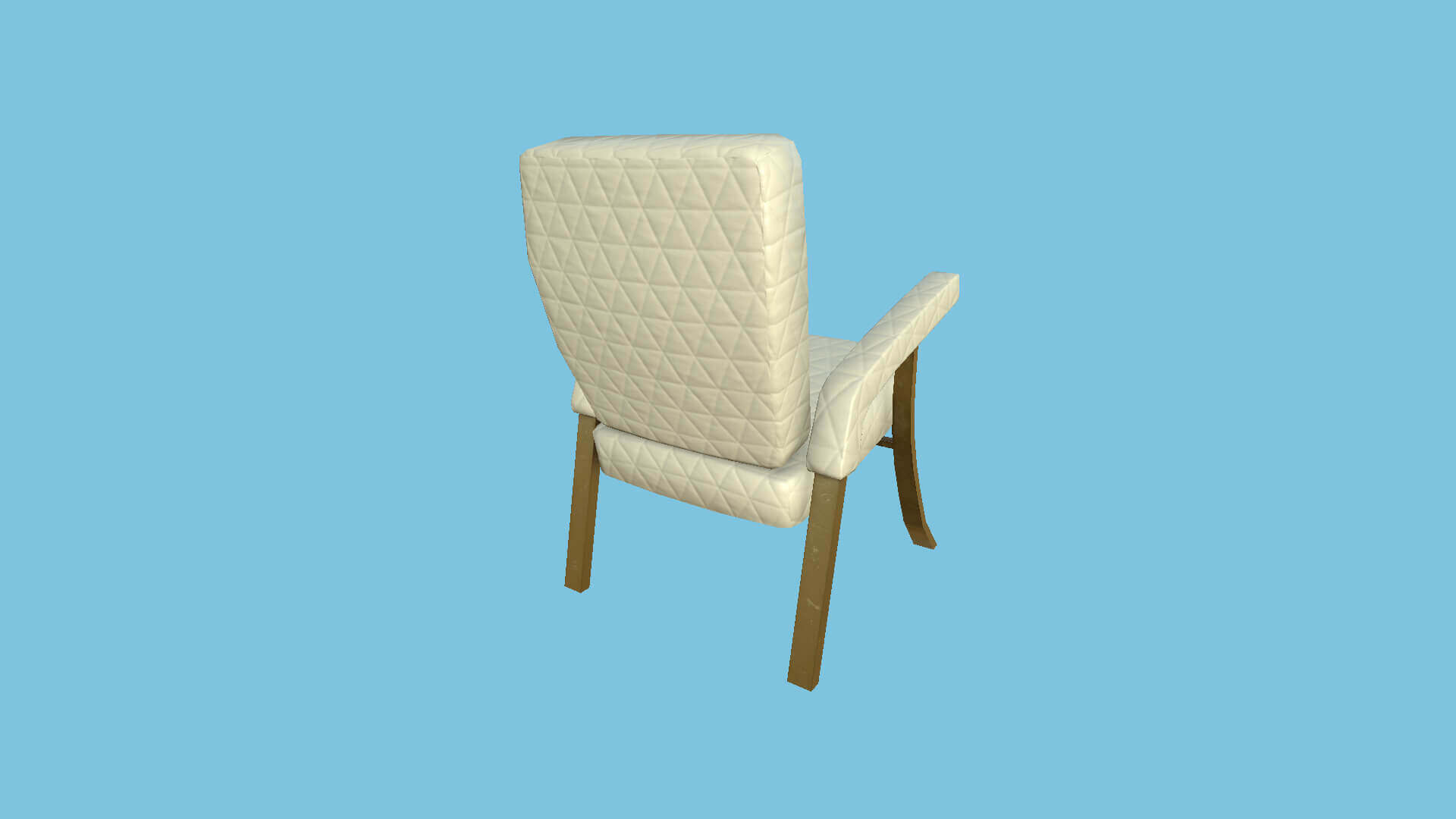 Armchair 77 Beige and Gold 3D Model by gsommer