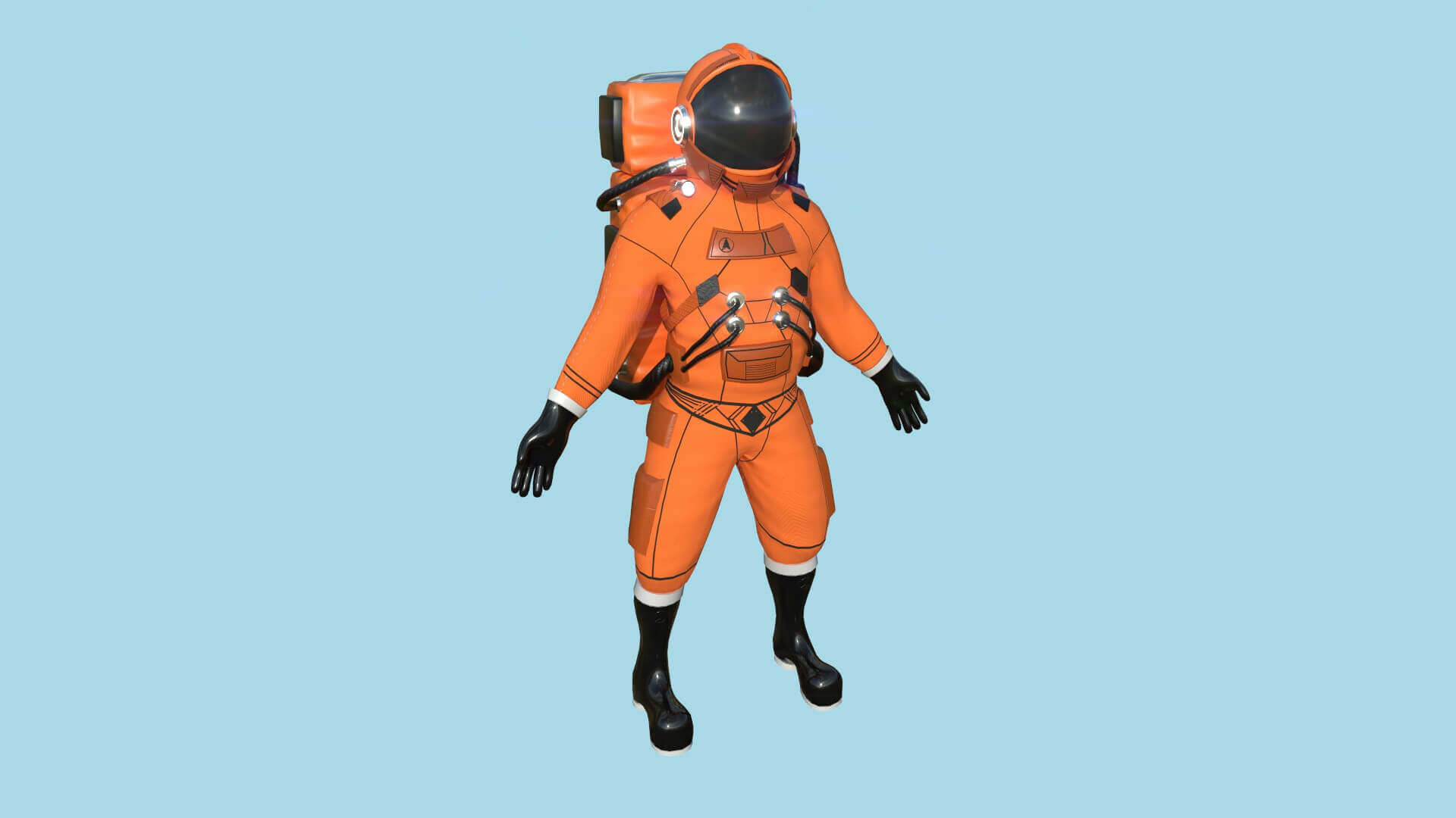 Orange Space Suit